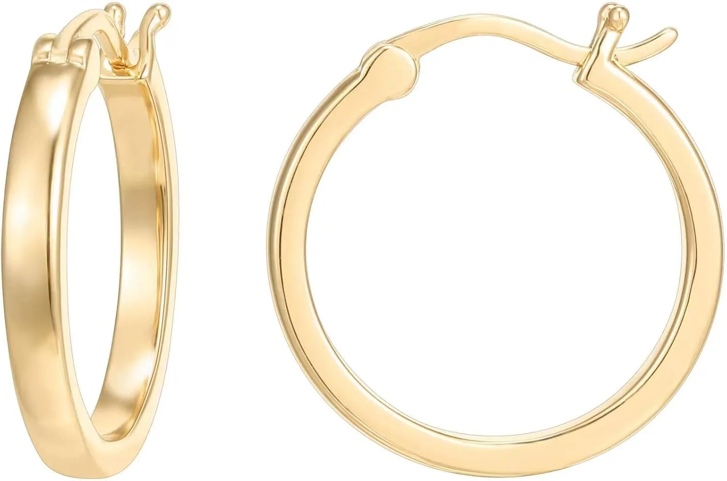 14K Gold Hoop Earrings For Women, Large Hoops Earrings for Gold Hoops Earrings For Women Dainty Gold Earrings for Trendy Minimalist Designs 30-50MM