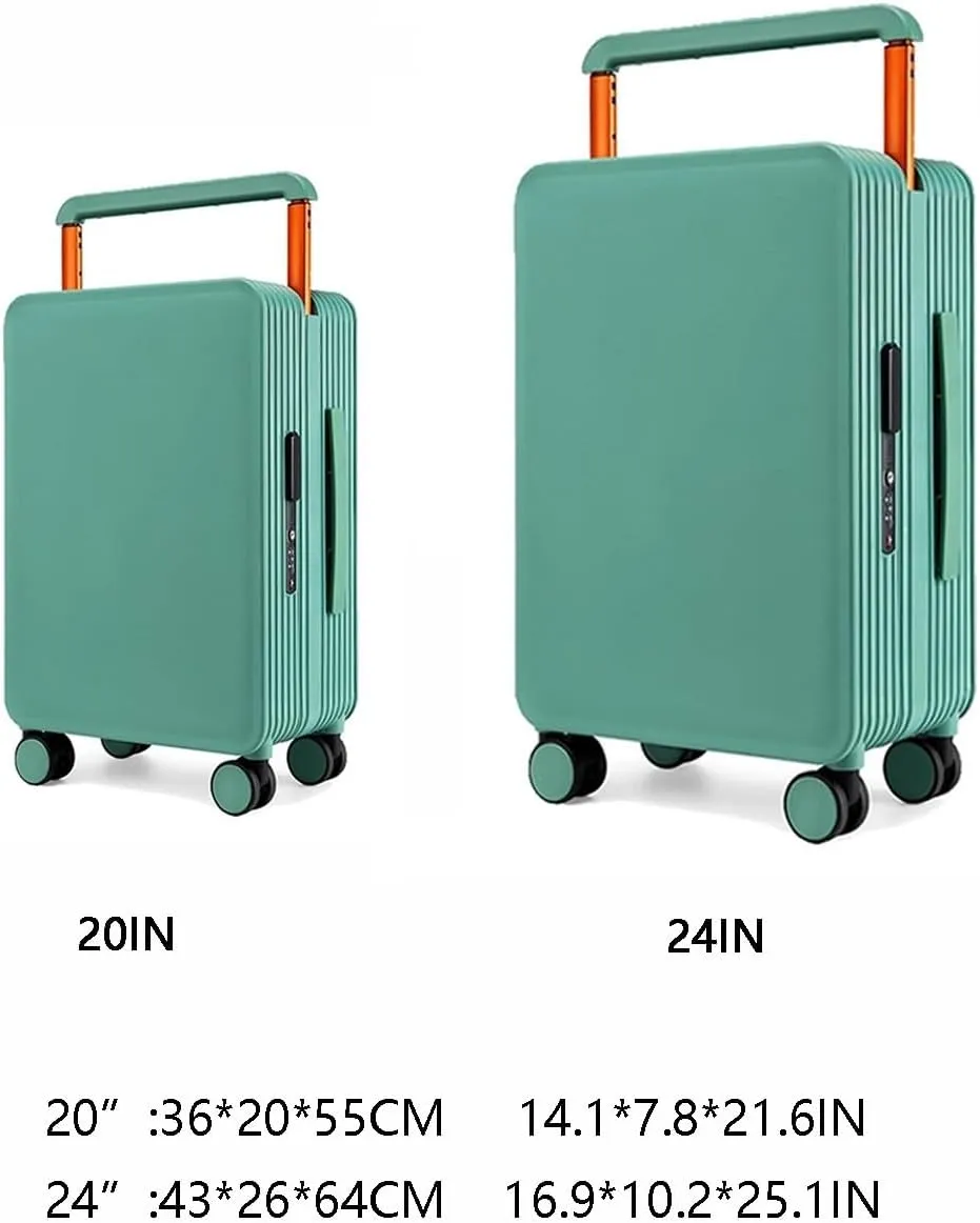 24in Aluminum Spinner Suitcase with TSA Lock, Gray