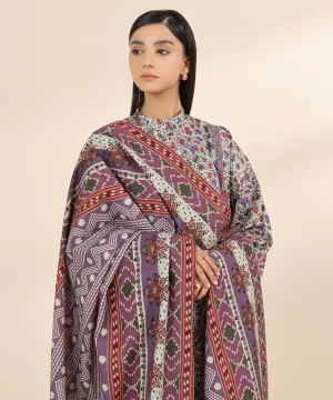 3 Piece - Printed Dobby Suit