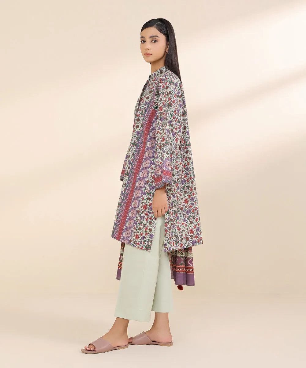 3 Piece - Printed Dobby Suit