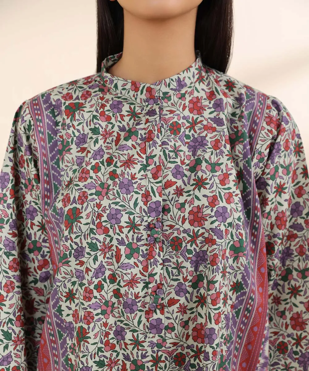 3 Piece - Printed Dobby Suit