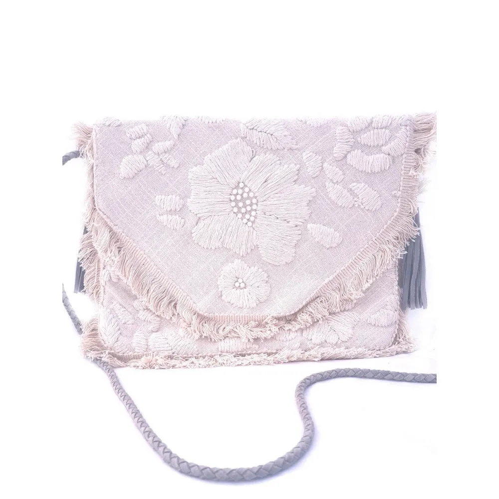 A Clutch Story Coral Flower Boho Clutch