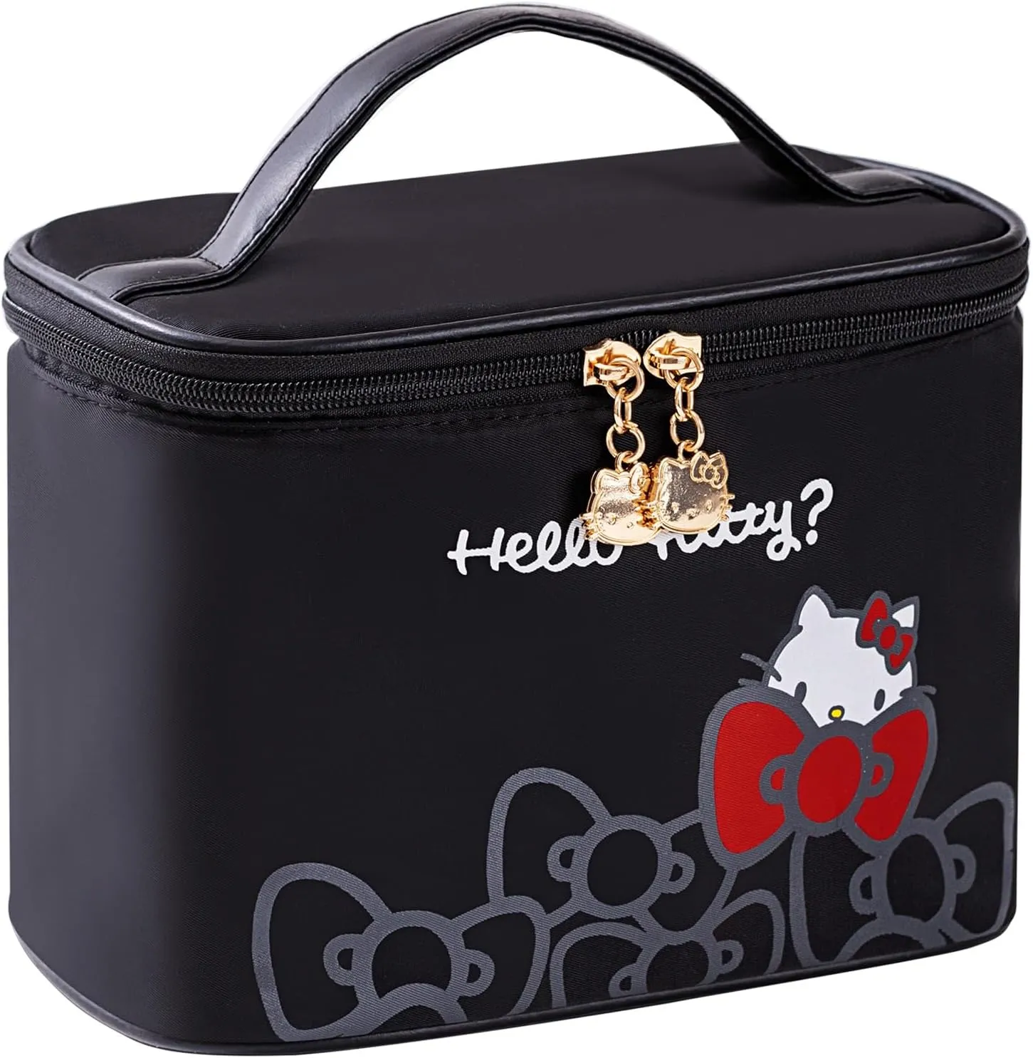 AmBealla Makeup Bag Large Waterproof Cosmetic Bags with Makeup Brush Holder, Cute Printed Makeup Organizer for Women Traveling,Portable Toiletry Bag for Girls