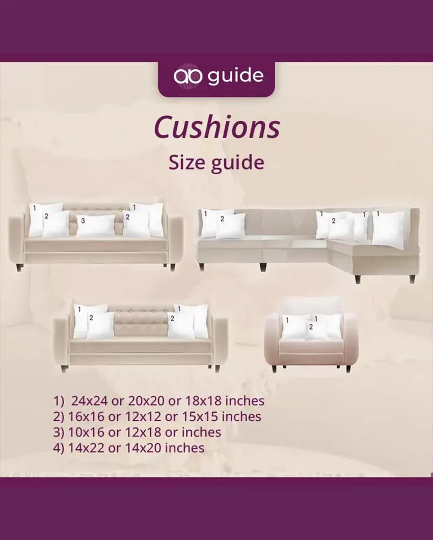 Applique Velvet Cushion Cover With Embroidery | 16 x 16 Inches