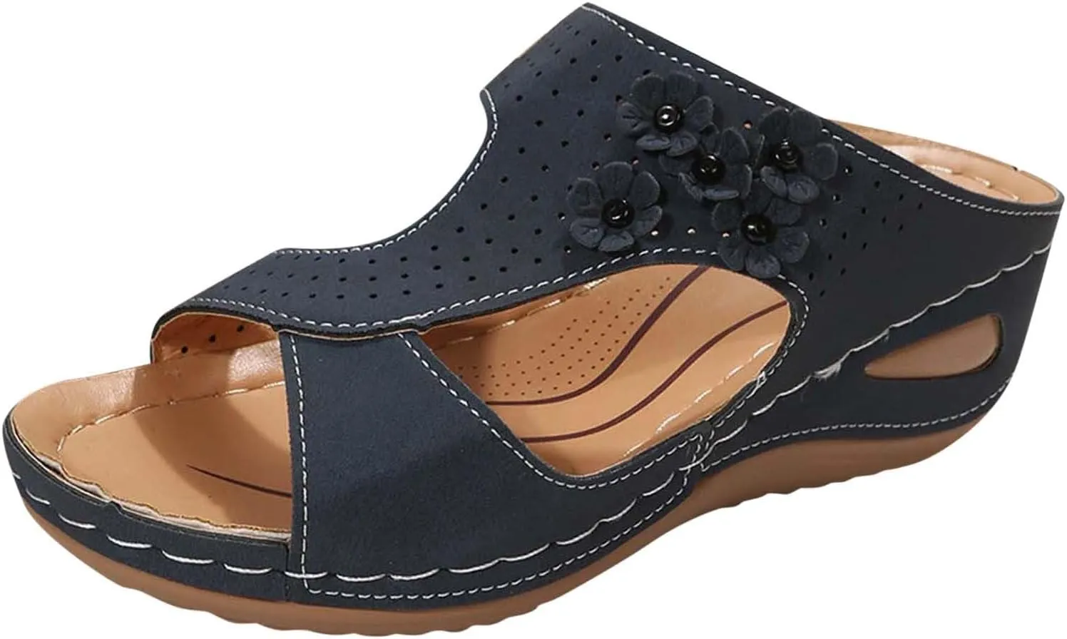 Arch Support Wedge Sandals for Women Womens Low Wedges Platform Sandal Orthopedic Sandals with Arch Support