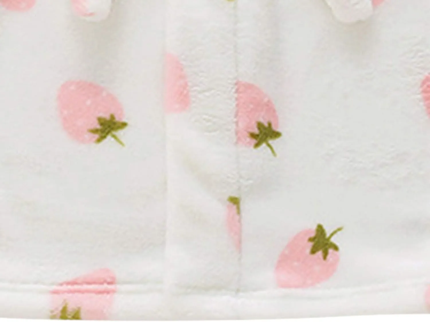 Baby Infant Flannel Hooded Robe Toddler Kids Unisex Elastic Waistband leepwear Cute Strawberry Print Night Bathrobes
