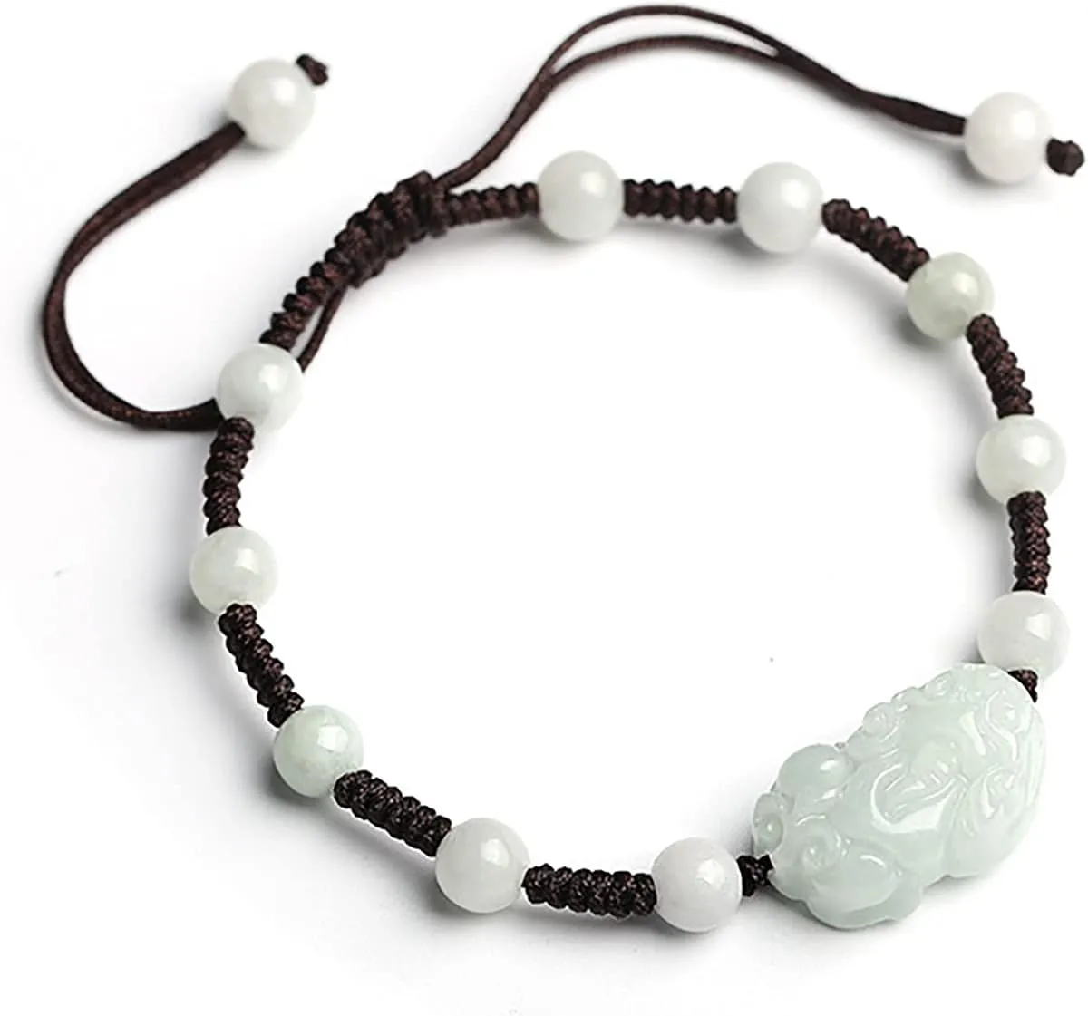 Bead Bracelet, Red String Bracelet Lucky Pixiu Charm Balance Bracelet Emerald Rope Woven Bracelet Amulet Attract Prosperity Love Luck Money,Black