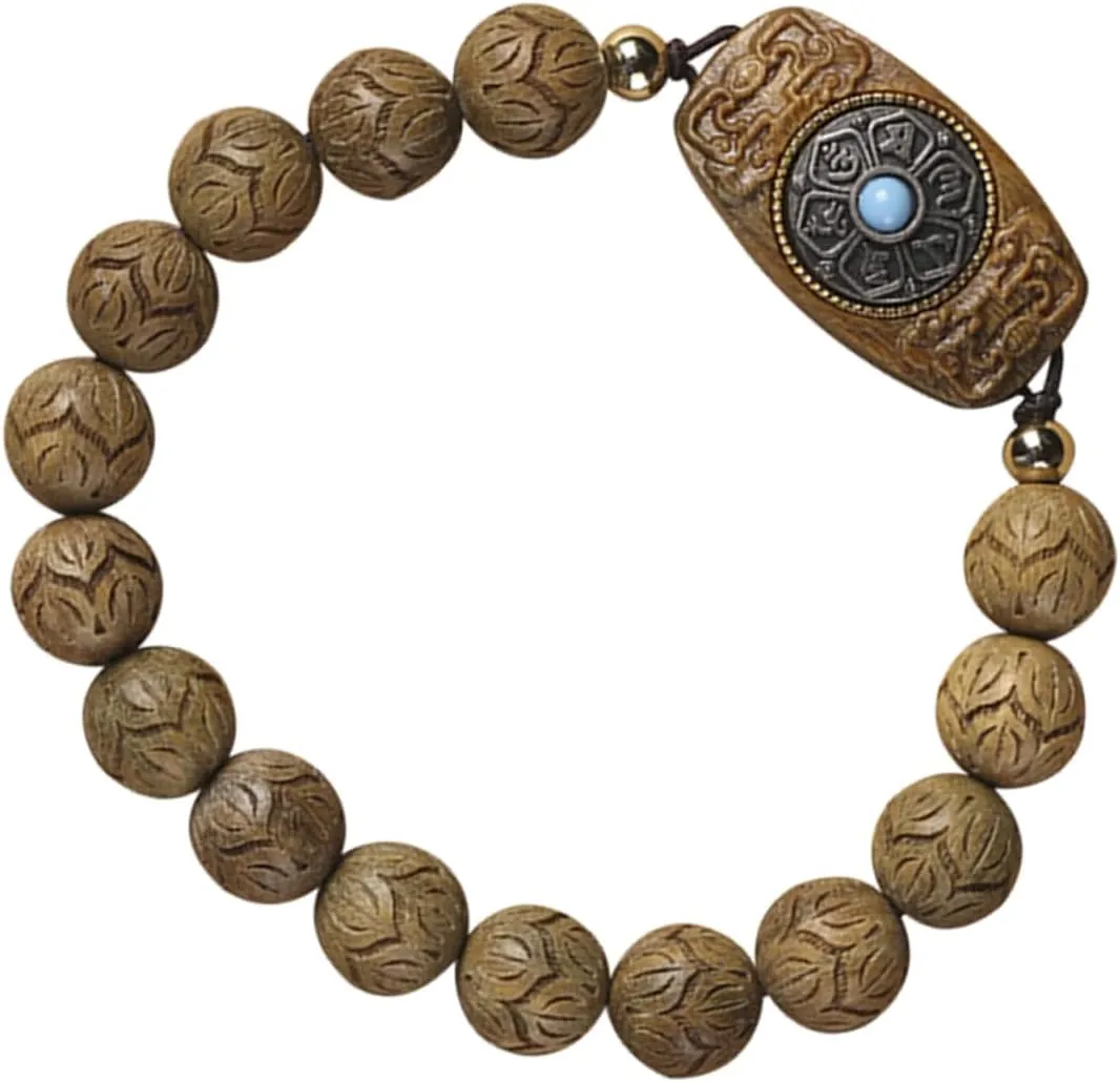 Bead Bracelet Women Wooden Catholic Rosary Stretchy Jewelry Charm Bracelet