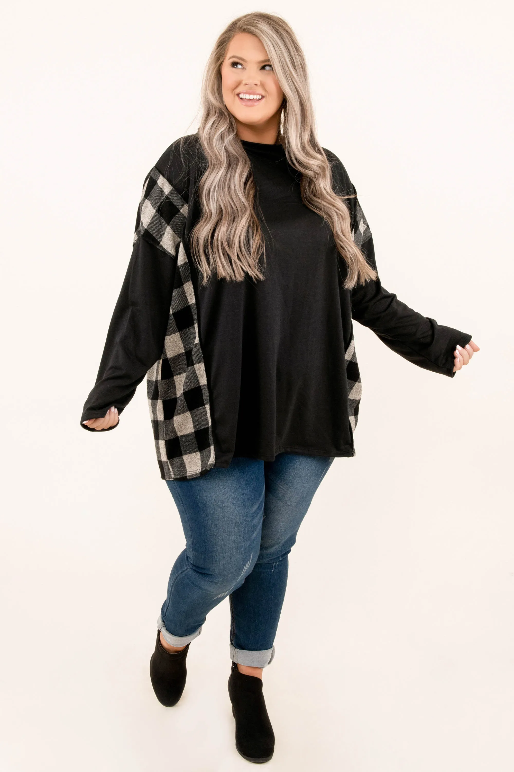 Bold With Hope Top, Charcoal