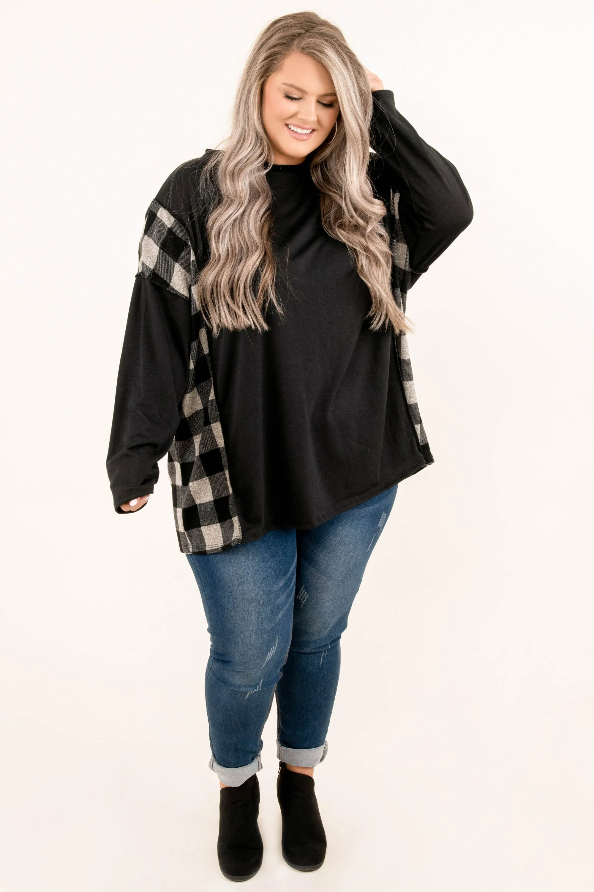 Bold With Hope Top, Charcoal