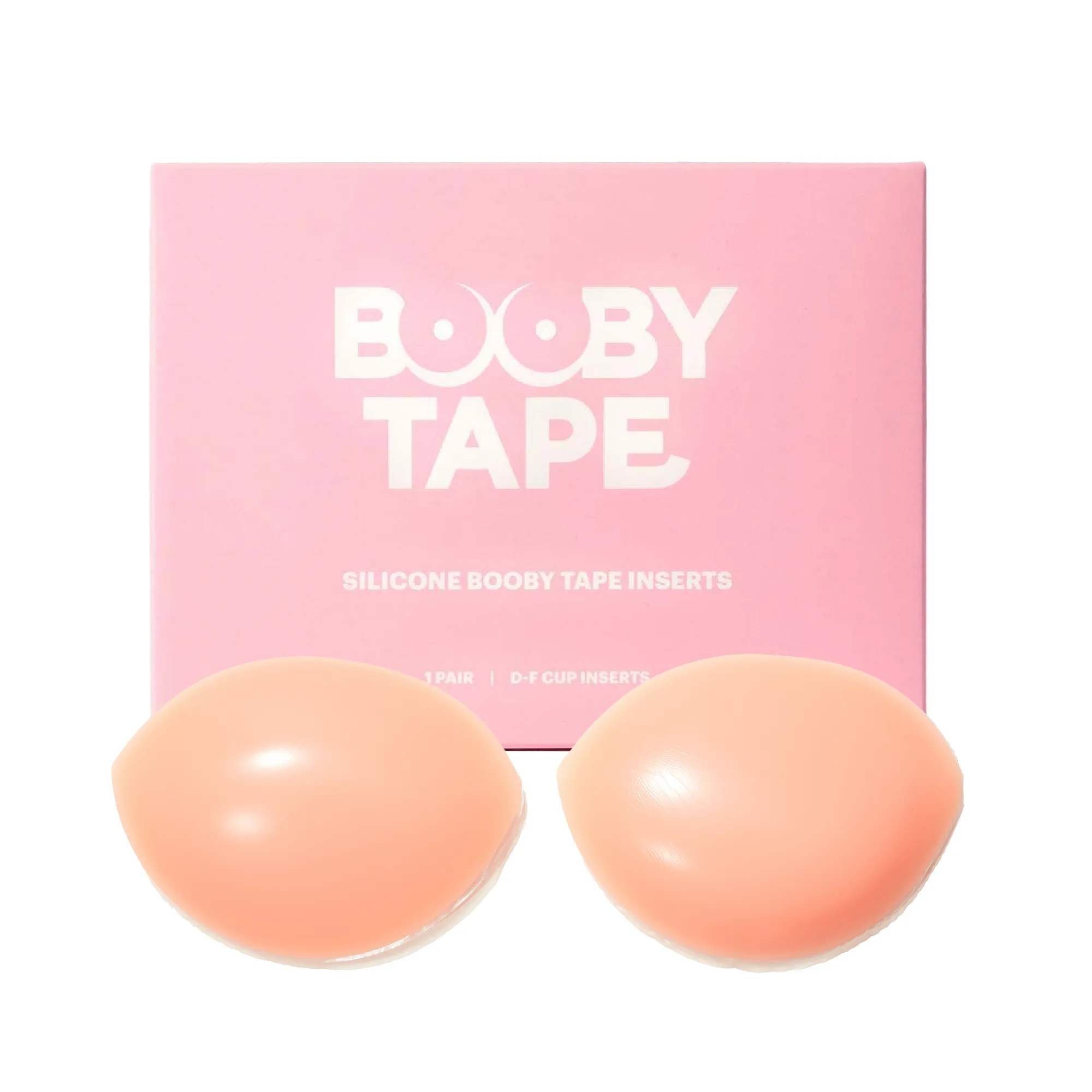 Booby Tape Silicone Breast Inserts, Reusable Push Up Breast Enhancer Pads for the Perfect Breast Lift and Cleavage, Latex-Free, A-F Cup Size, 1 Pair