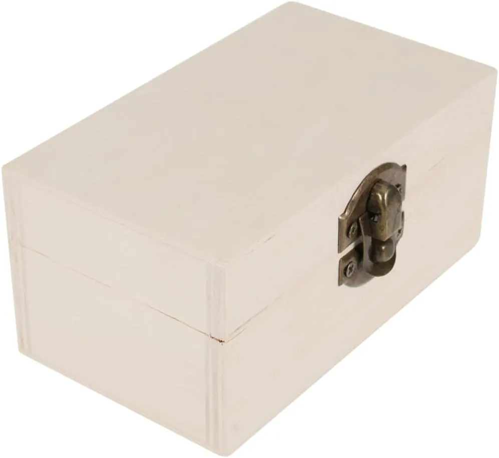 Cabilock Rustic Wooden Jewelry Organizer Storage Box for Necklaces Earrings Bracelets Hair Clips Stylish