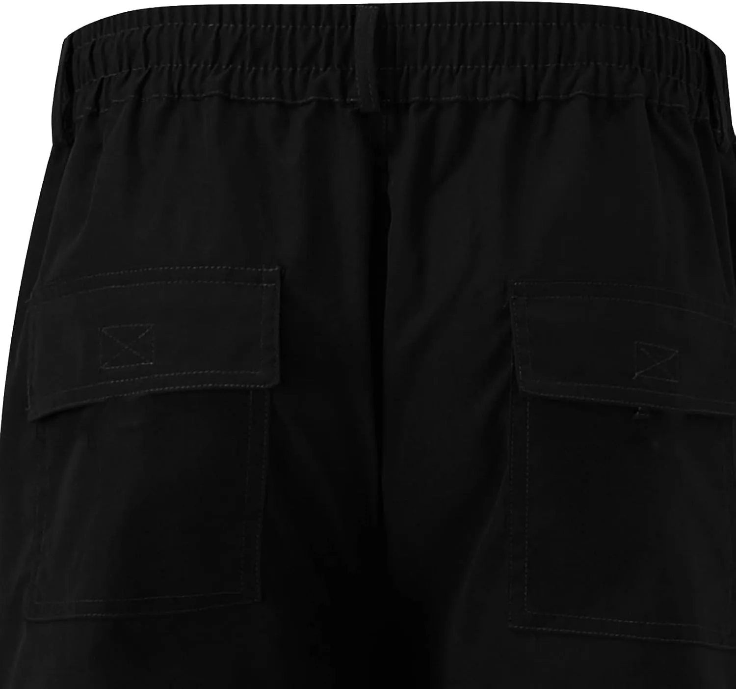 Cargo Pants for Men Cotton Jogger Elastic Waist Trousers Outdoor Twill Camo Bottoms Zipper with Button Closure