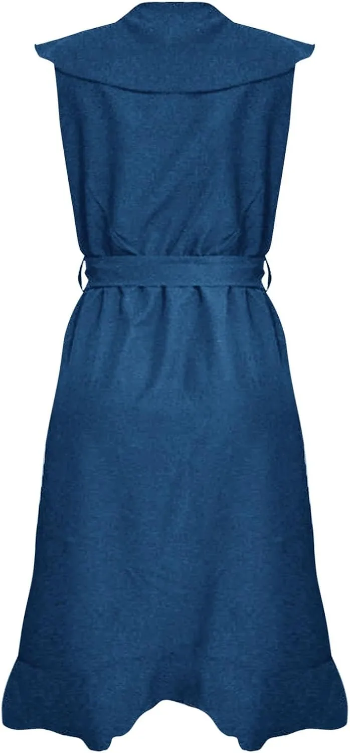 Casual Summer Dresses for Women 2025,Women's Wrap Midi Solid Color Dress Boho Deep V Neck Wedding Guest Long Dresses