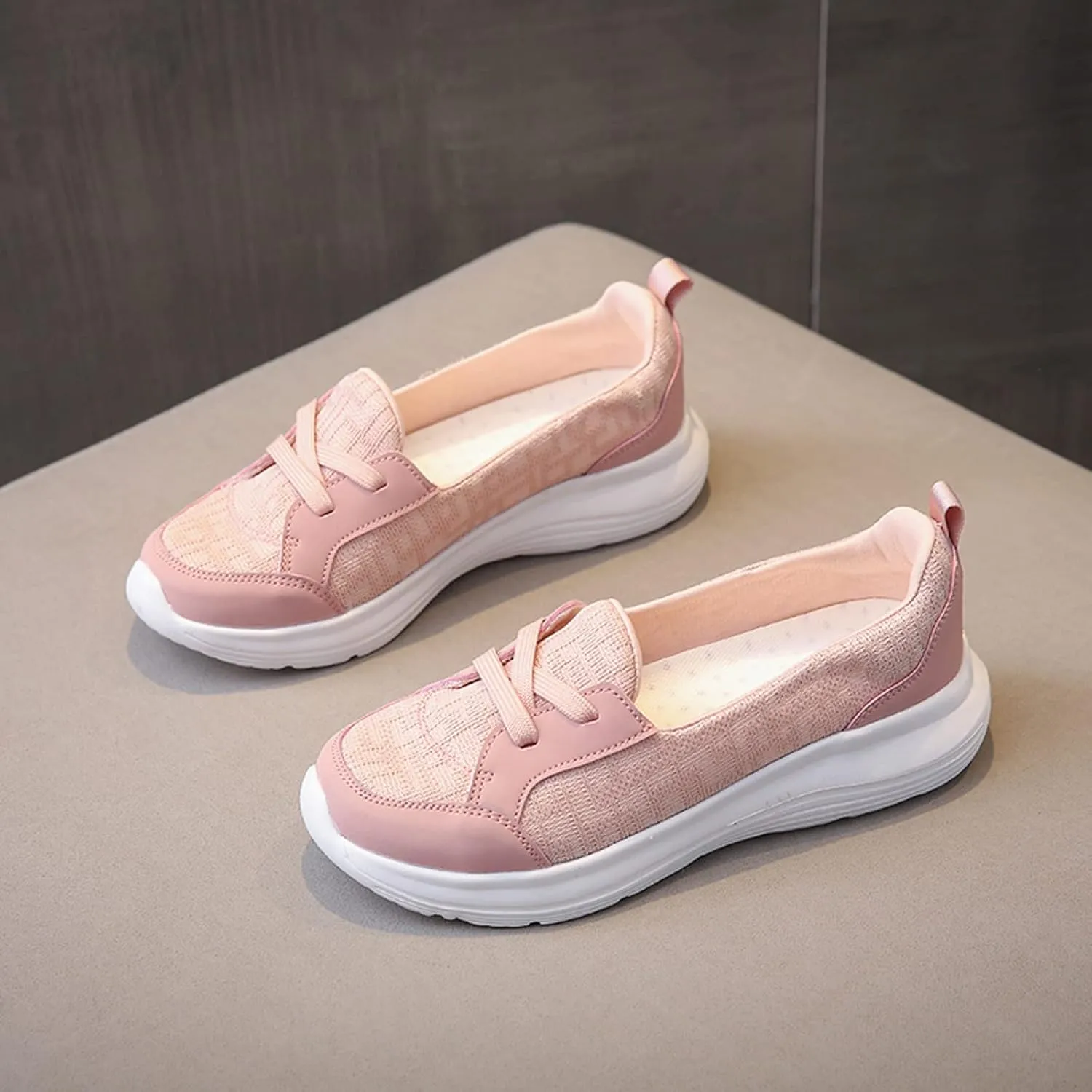 Cathalem Slip on Sneakers Women, Women's Breathable Slip on Arch Support Non-Slip Shoes Comfort Loafers Flats Wide Width