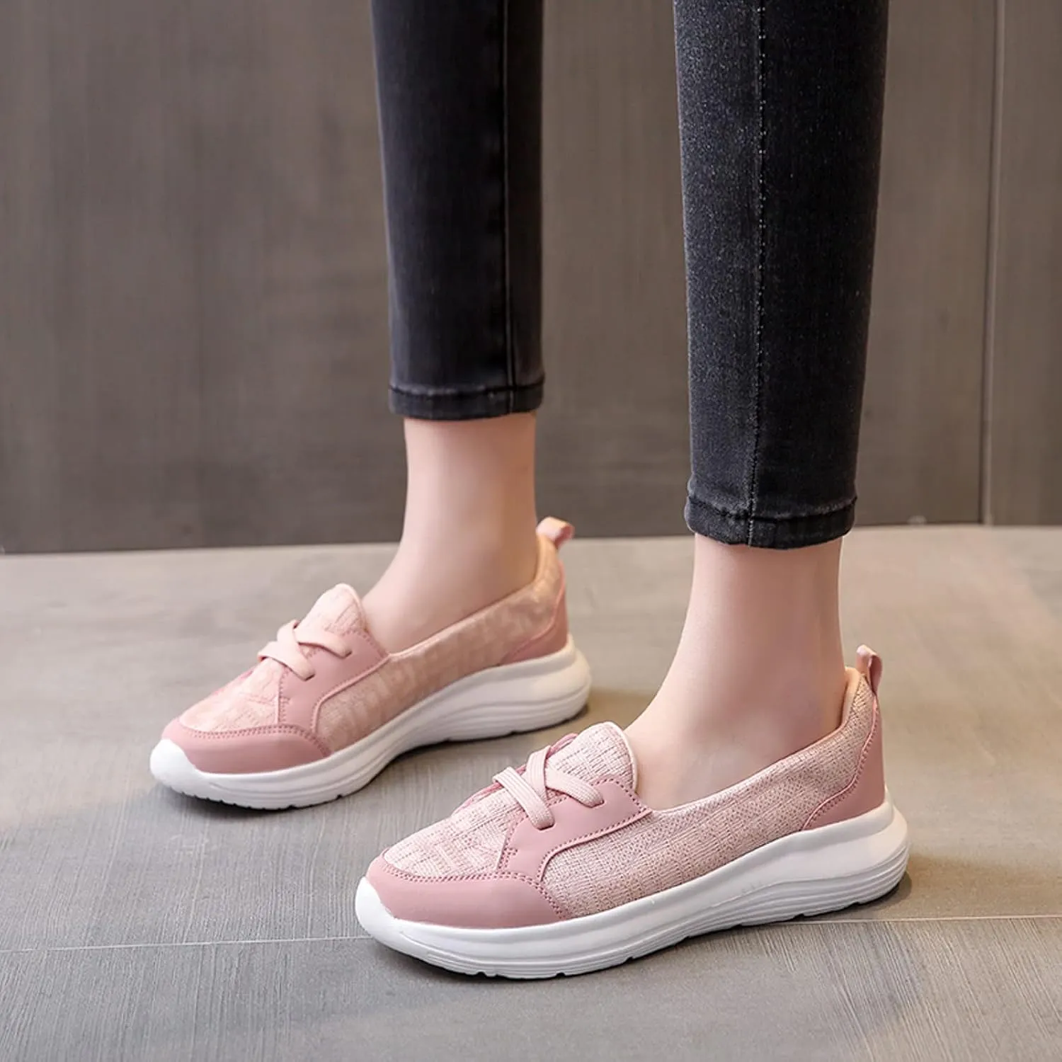 Cathalem Slip on Sneakers Women, Women's Breathable Slip on Arch Support Non-Slip Shoes Comfort Loafers Flats Wide Width