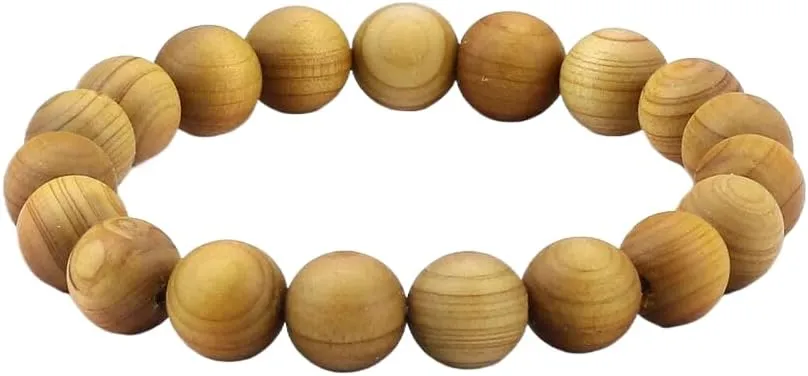 Cliff Cypress Wooden Bead Bracelet for Women Men Handmade Stretch Beaded Bracelets Yoga Jewelry 6/8/10mm