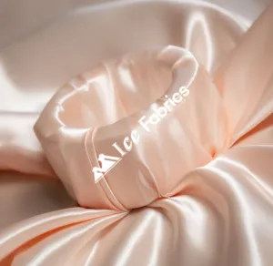 Coral Shiny Bridal Satin Fabric