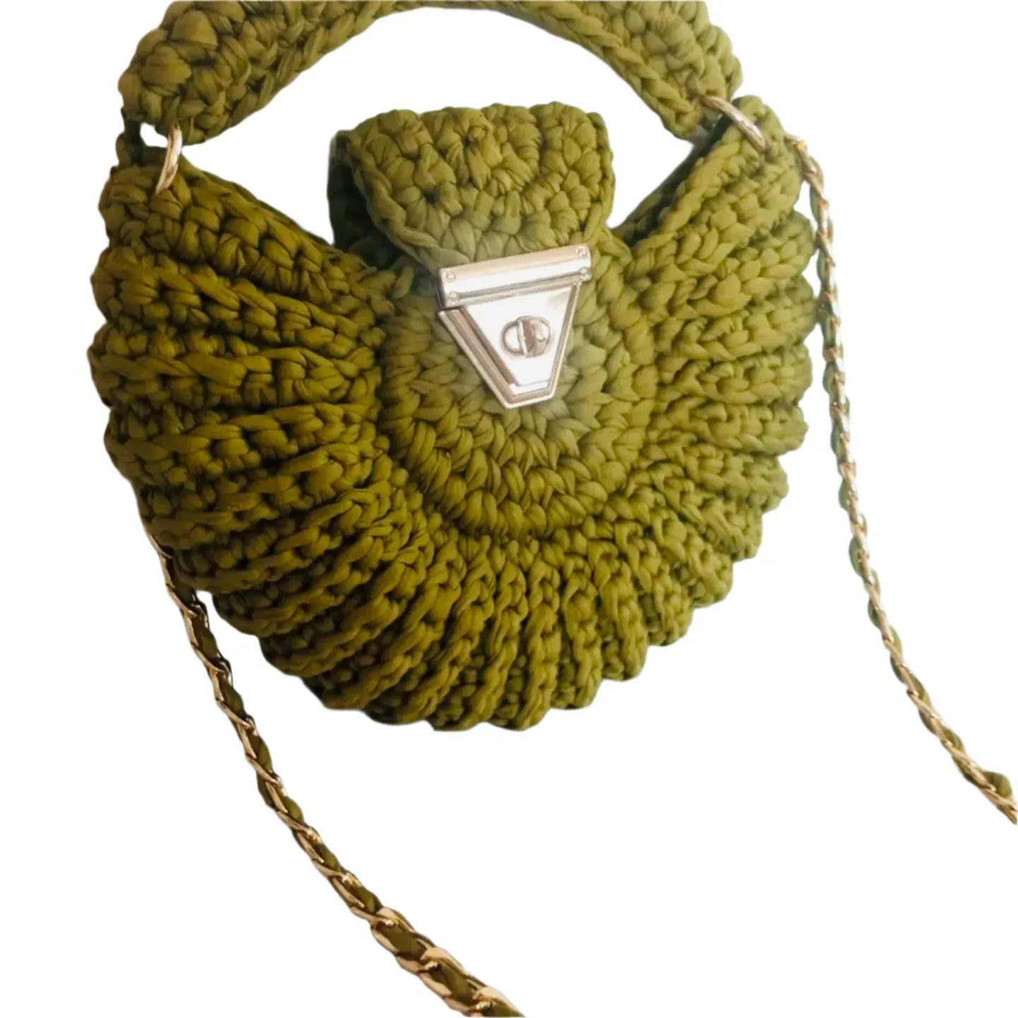 Crochet round bag