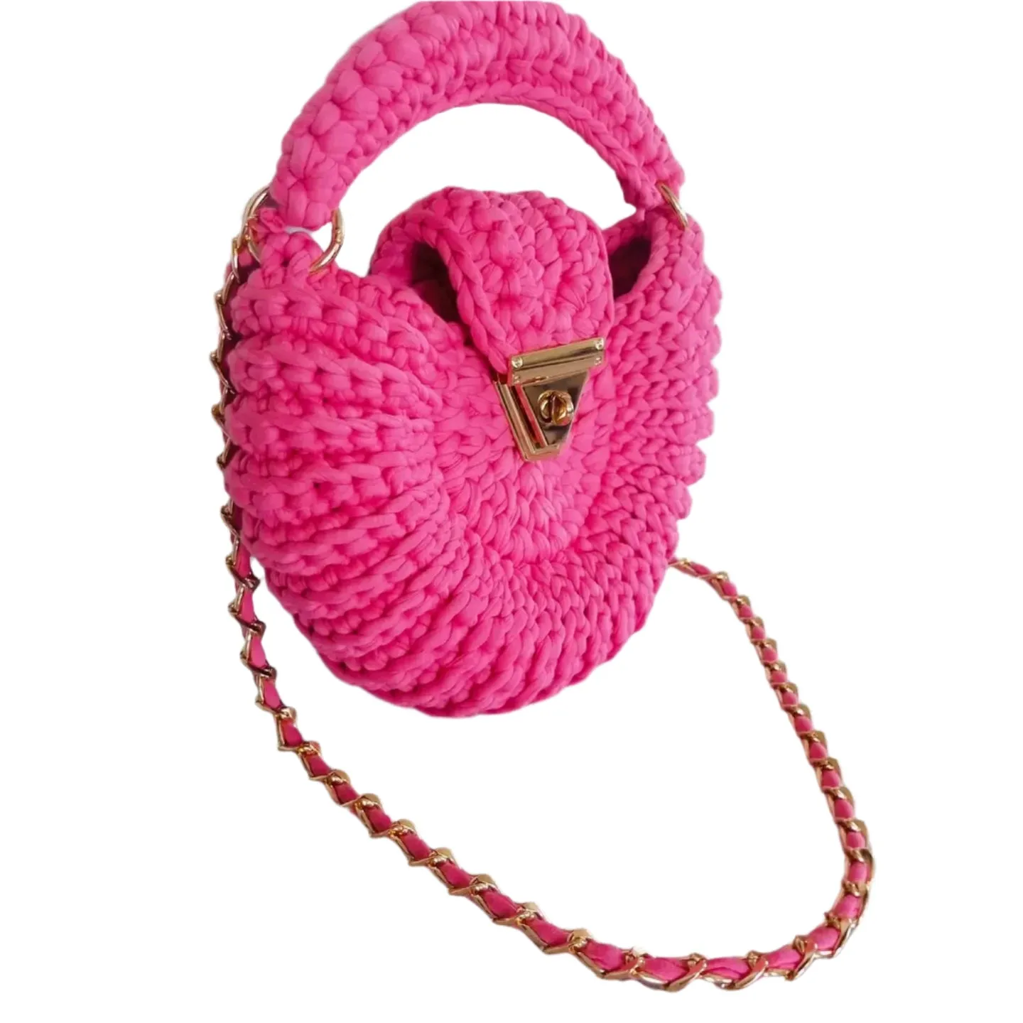 Crochet round bag