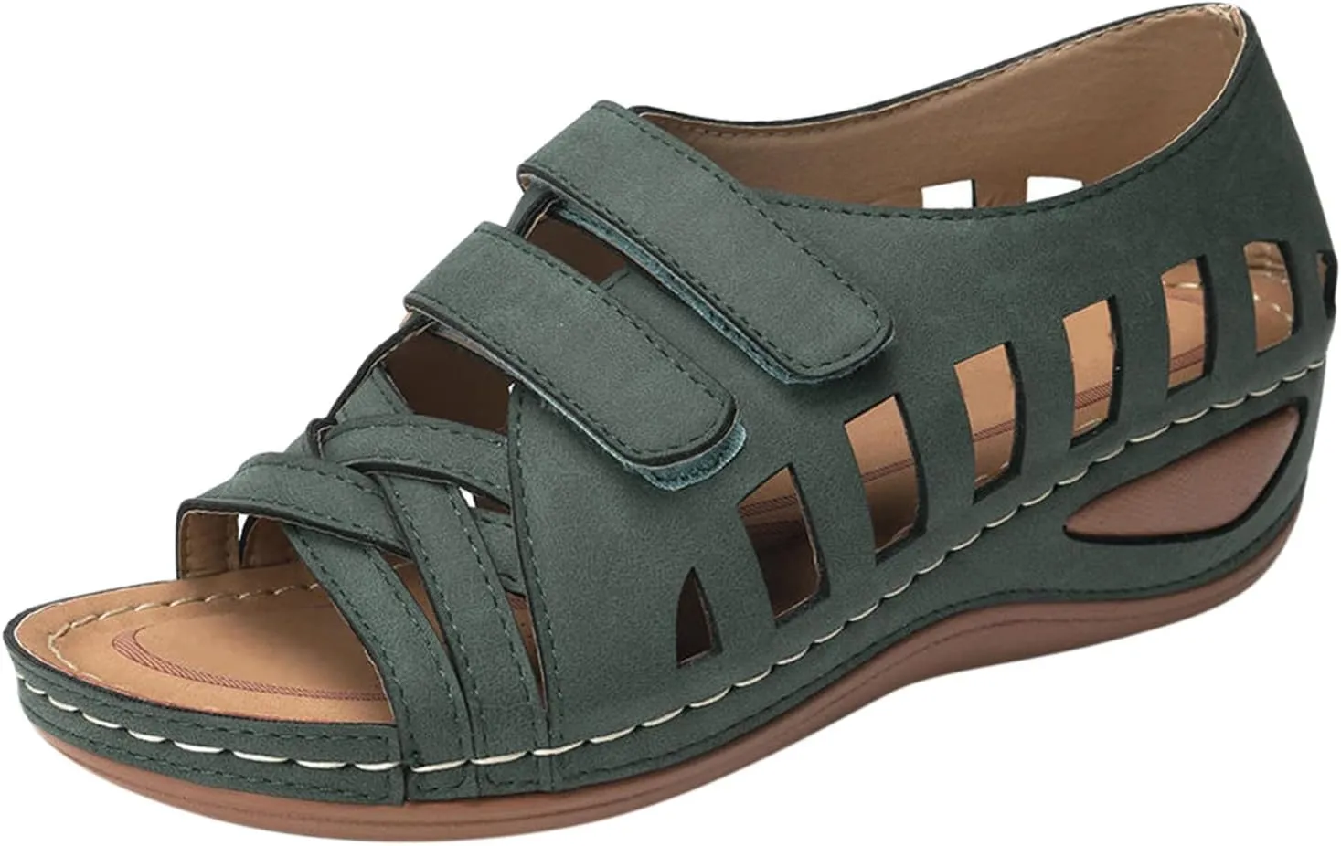 Deals Cheap Sandals Orthopedic for Women Orthopedic Work Shoes for Women office Womens Shoes Dressy Casual Low Heel Wedges Womens Shoes for Plantar Fasciitis Black Block Heels