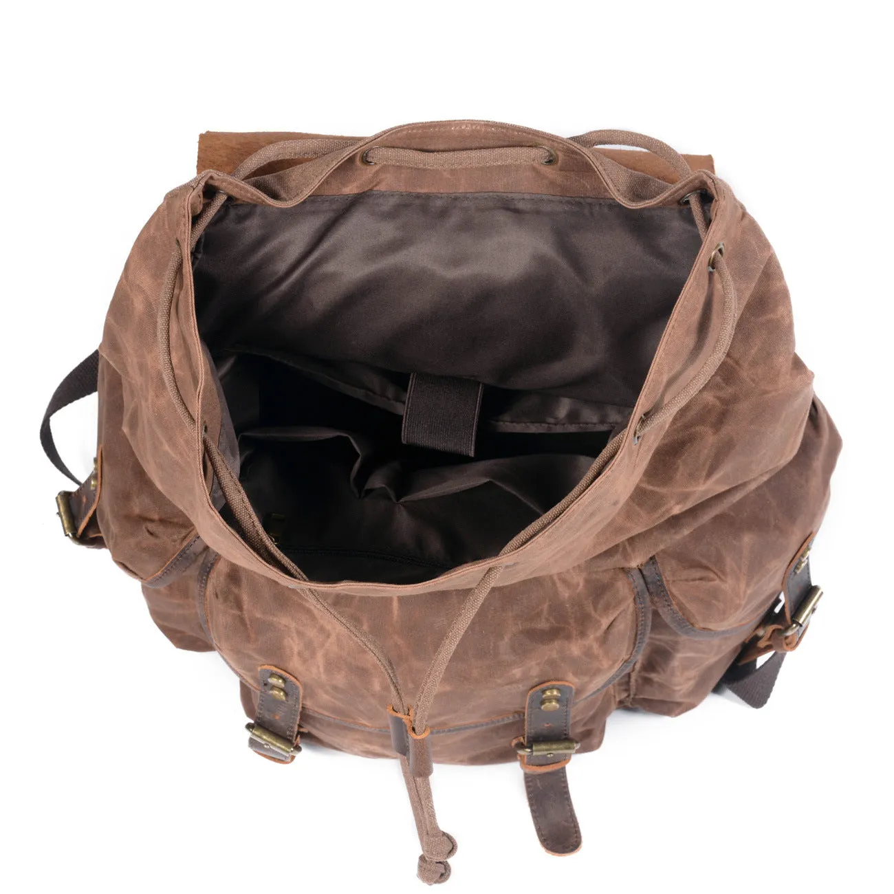 deanwangkt  New Korean Style Men's Backpack Households Casual Student Schoolbag Men's Waterproof Oil Wax Retro Outdoor Travel Backpack