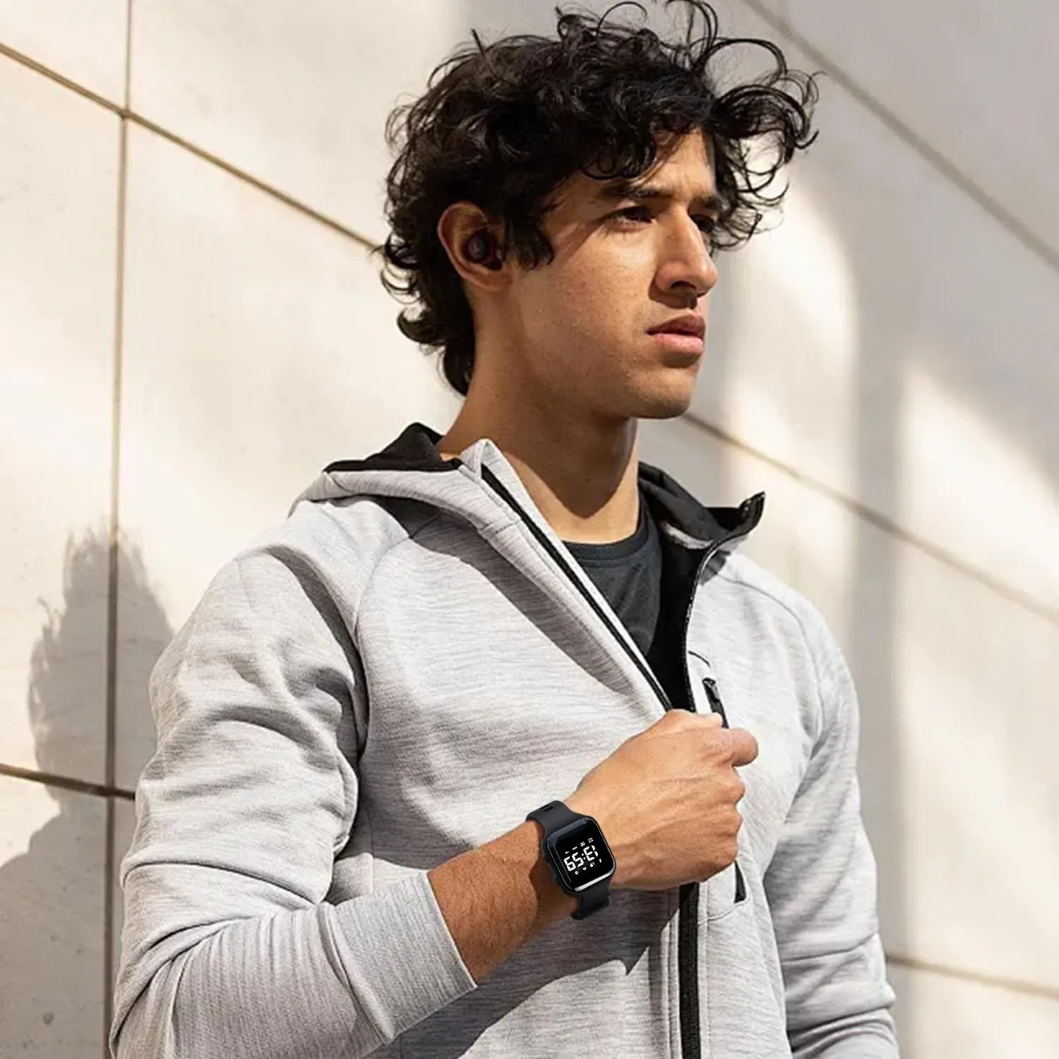 Digital Watches for Men Women Outdoor Sport Waterproof with Stopwatch Alarm Unisex Wristwatch