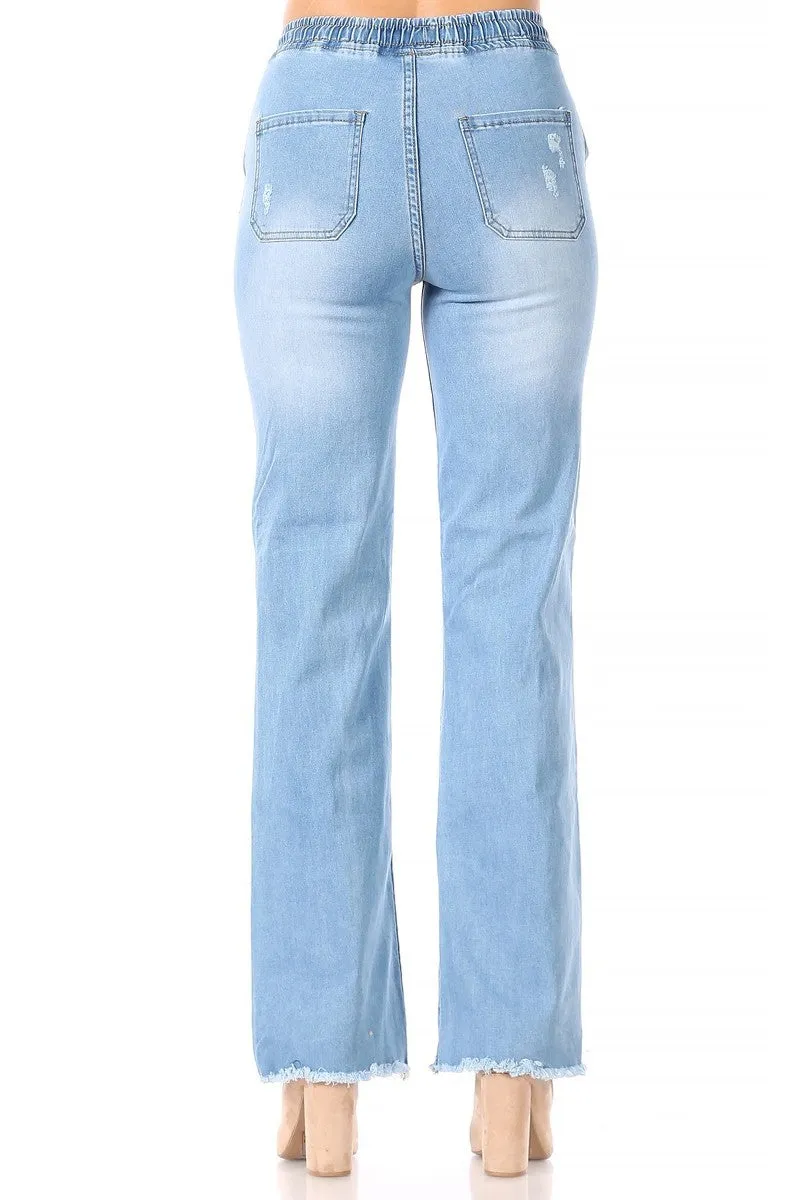 Distressed for what Jeans