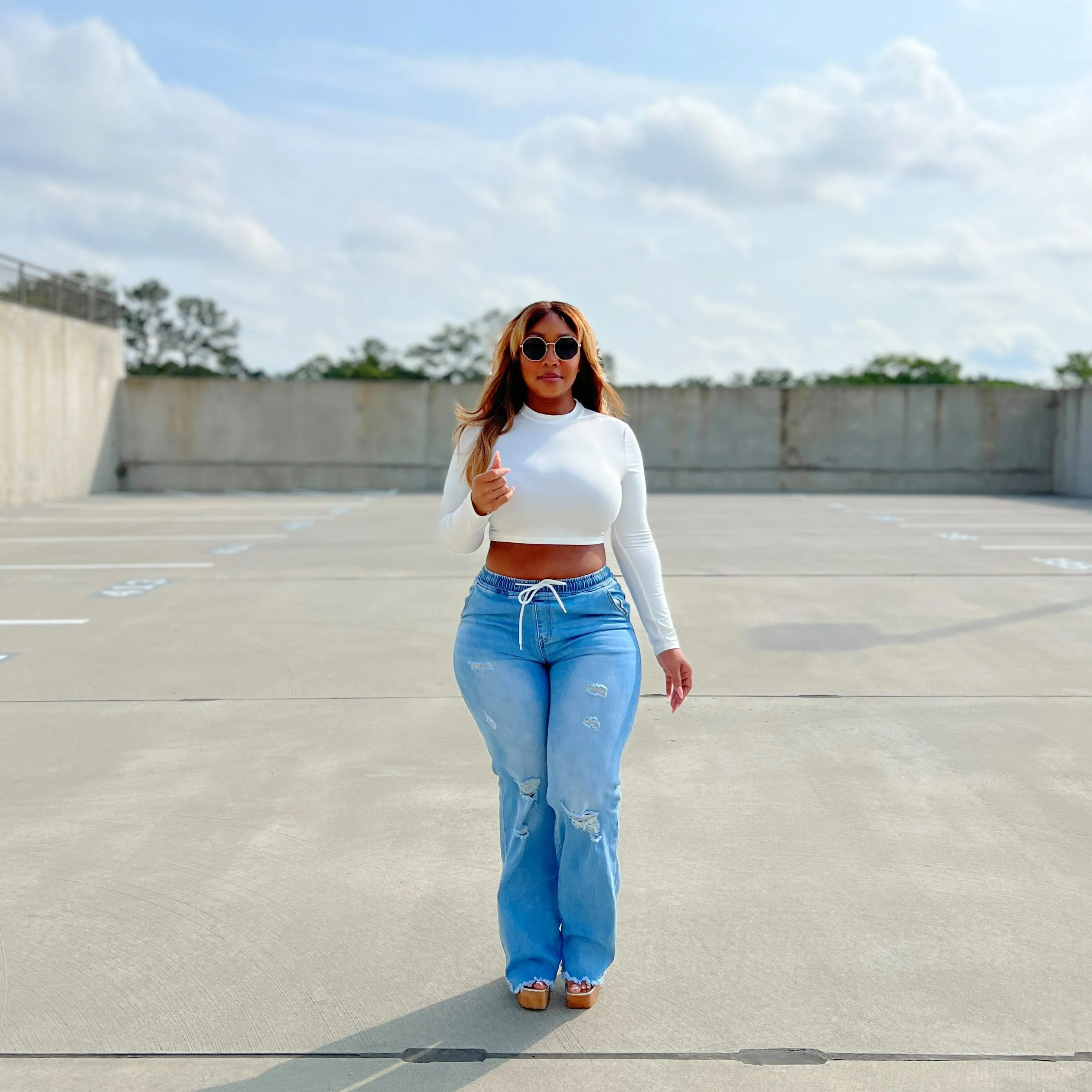 Distressed for what Jeans