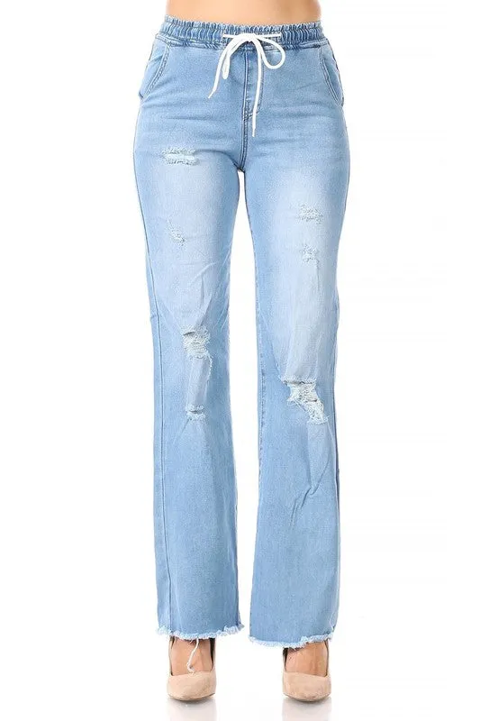 Distressed for what Jeans