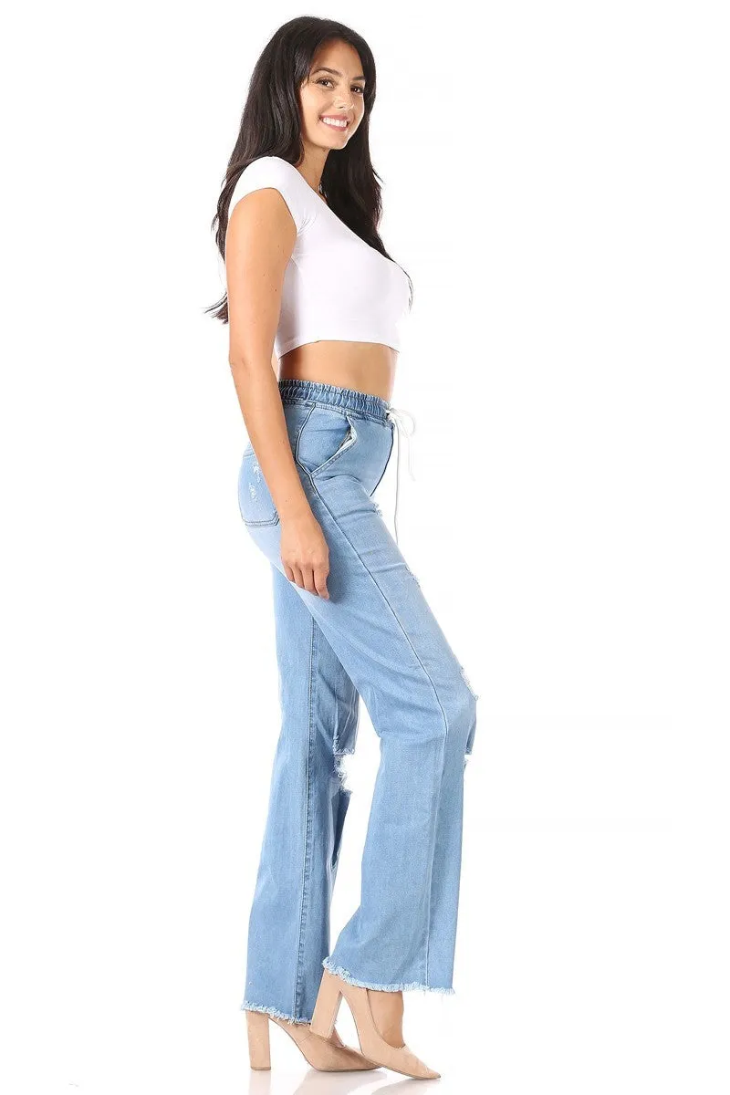 Distressed for what Jeans