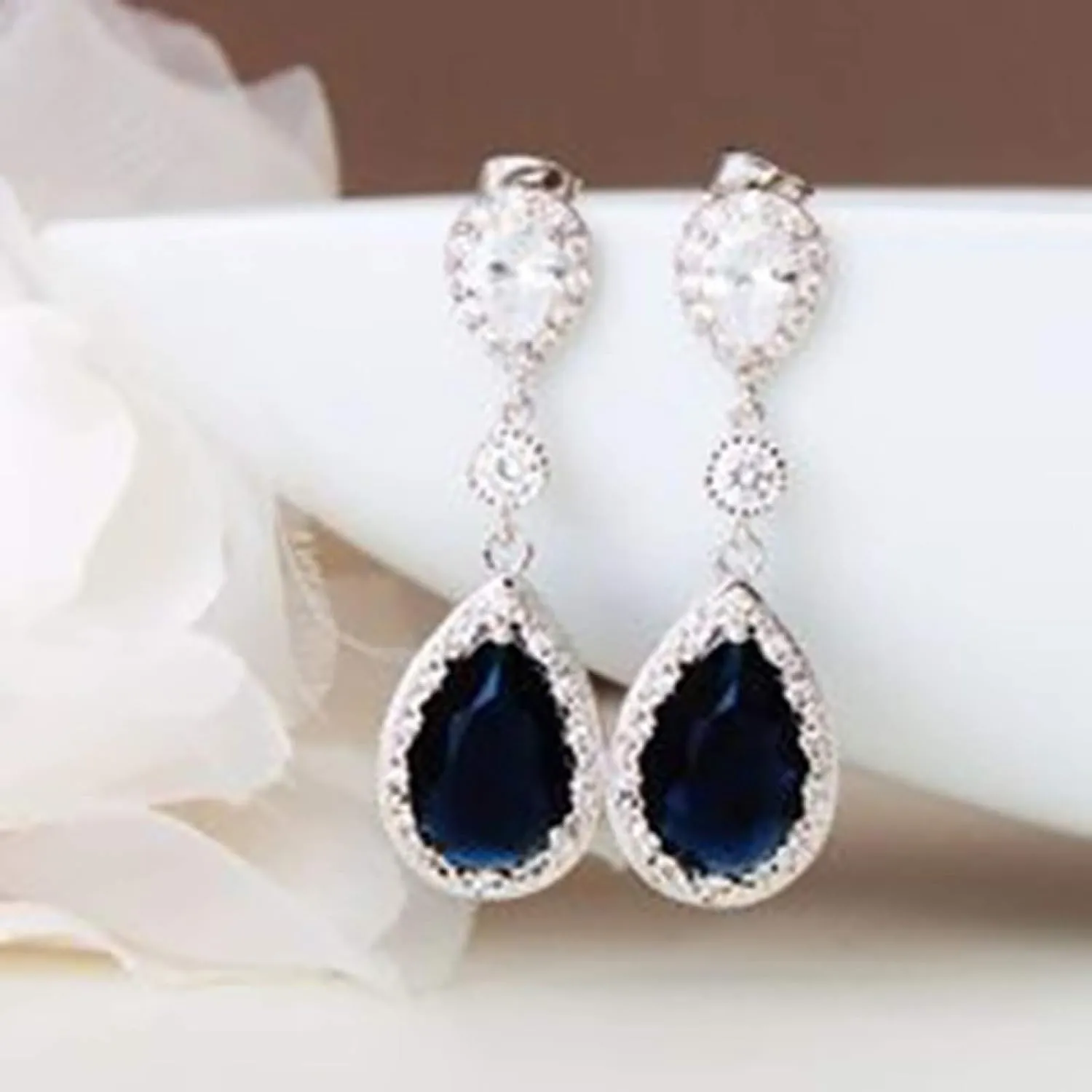 Earring Hoop Stud Drop & Dangle, Fashion Round Teardrop Rhinestone Dangle Stud Earrings Bridal Party Jewelry Gift for Women Teen Girls Birthday Christmas Friends Gift