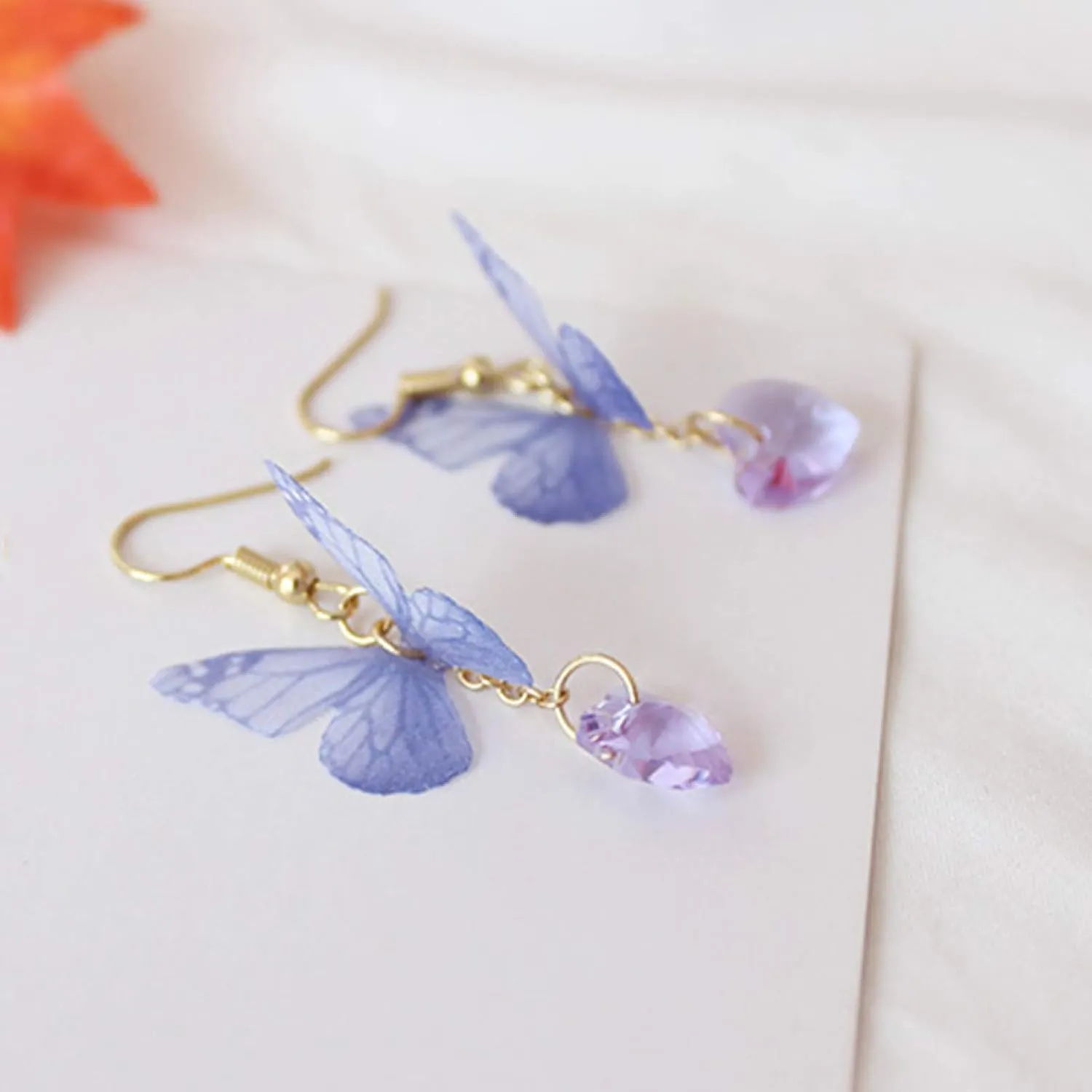 Earring Hoop Stud Drop & Dangle, Party Elegant Women Butterfly Heart Long Dangle Hook Earrings Jewelry Gift for Women Teen Girls Birthday Christmas Friends Gift