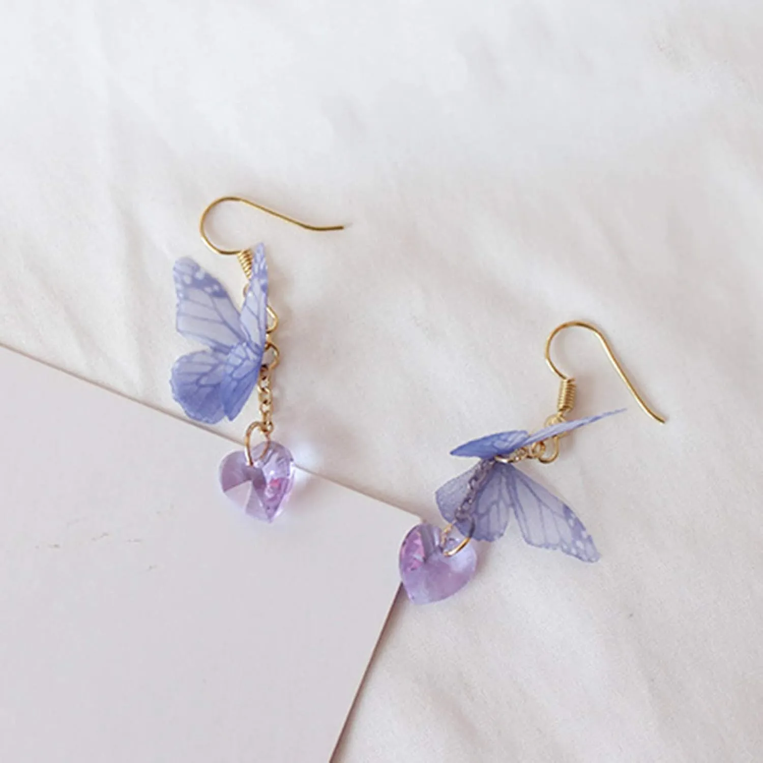 Earring Hoop Stud Drop & Dangle, Party Elegant Women Butterfly Heart Long Dangle Hook Earrings Jewelry Gift for Women Teen Girls Birthday Christmas Friends Gift