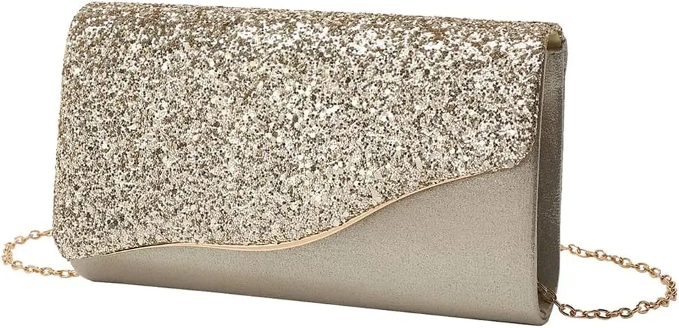 Fancy Evening Bag Gentle Bride Clutch Purse Formal Wedding Shoulder Bag Purses Dressy Purses for Women