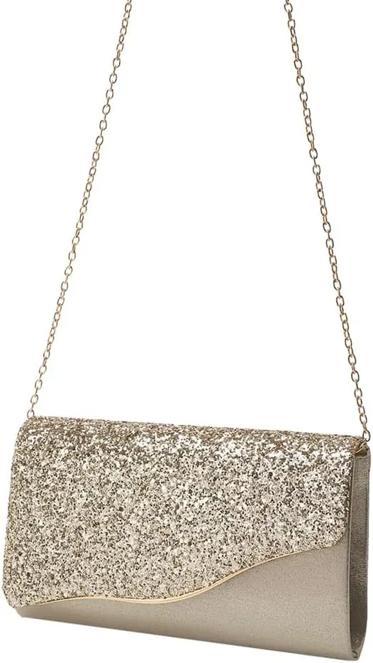 Fancy Evening Bag Gentle Bride Clutch Purse Formal Wedding Shoulder Bag Purses Dressy Purses for Women