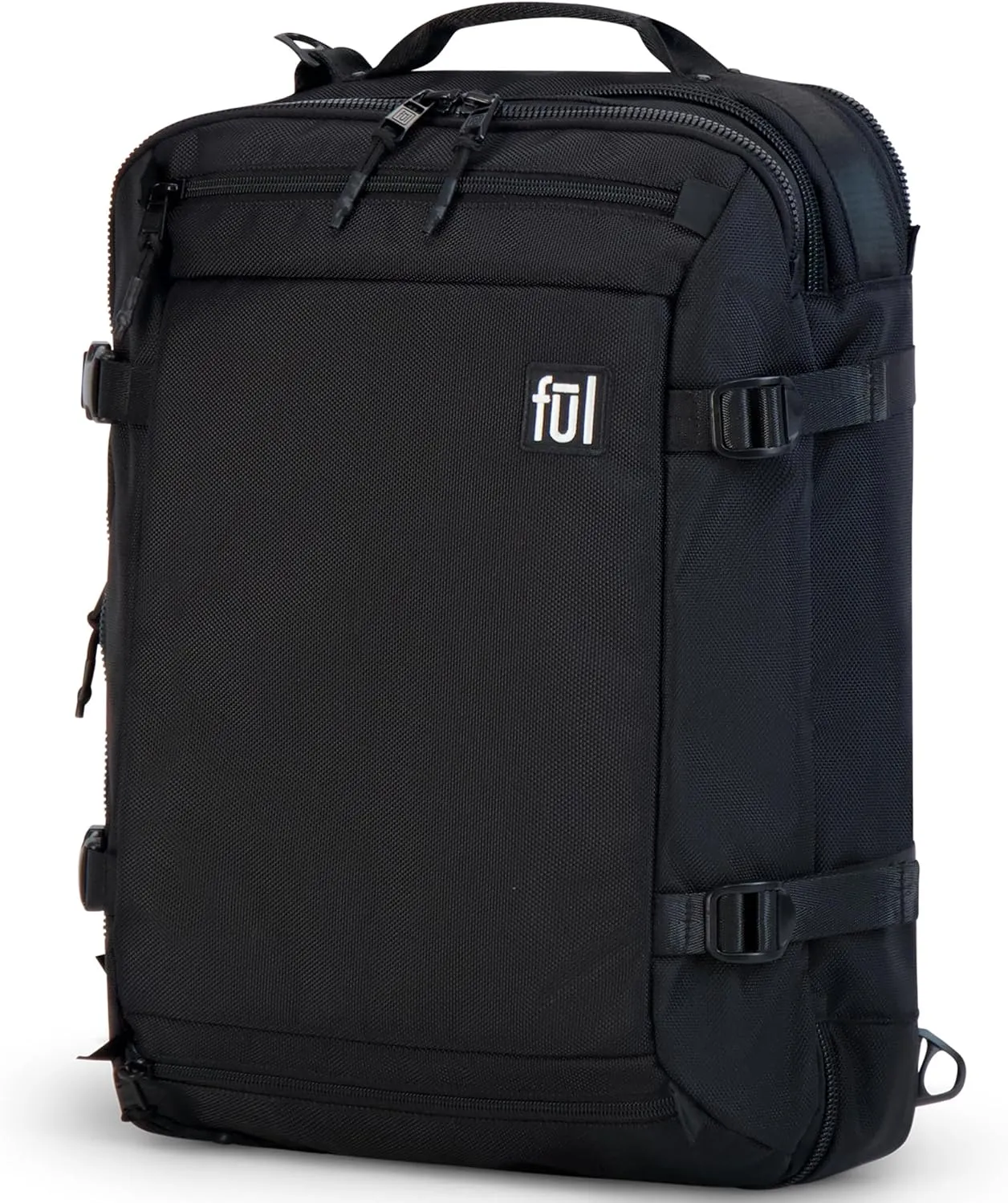FUL Ridge Collection 18 Inch Laptop Backpack, Cruiser Padded Computer Bag for Commute or Travel, Black, One Size