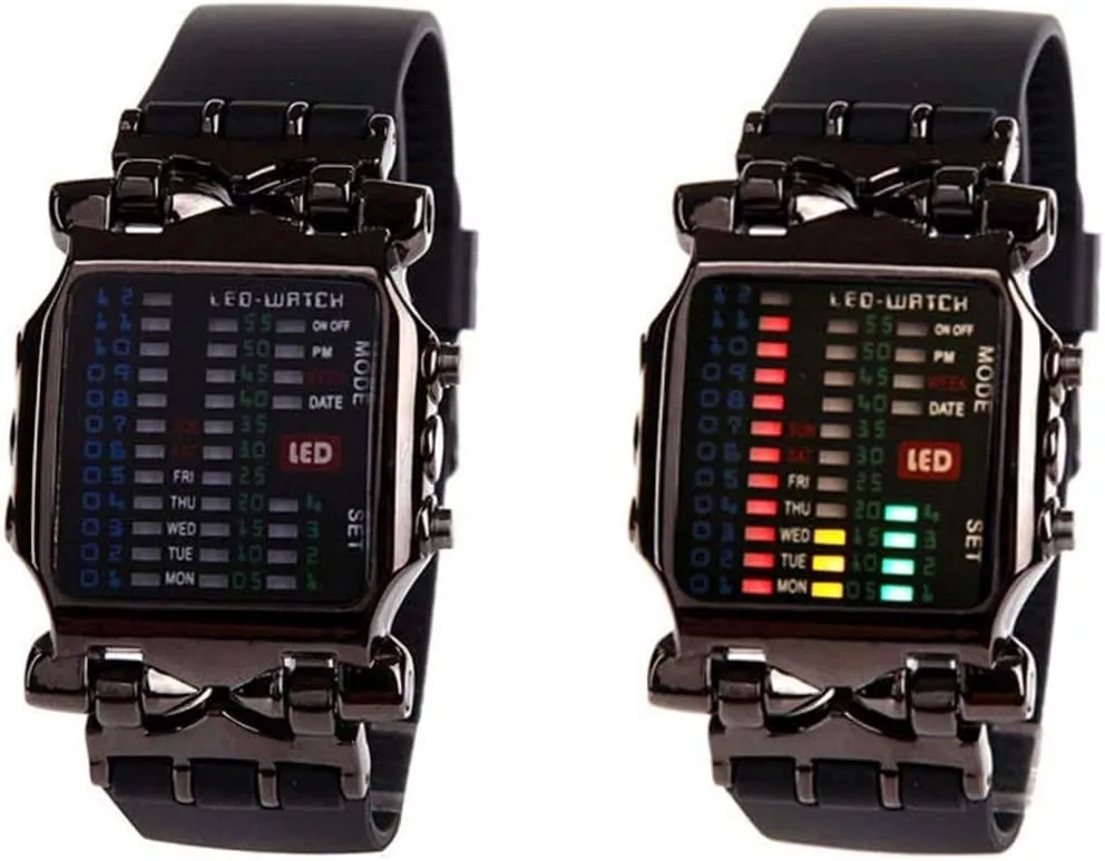 Gosasa LED Digital Watch for Men Creative Crab Square Men's Watches Rubber Strap Waterproof Fashion Military Male Wristwatch