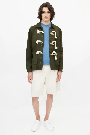 Green Utility Toggle Jacket