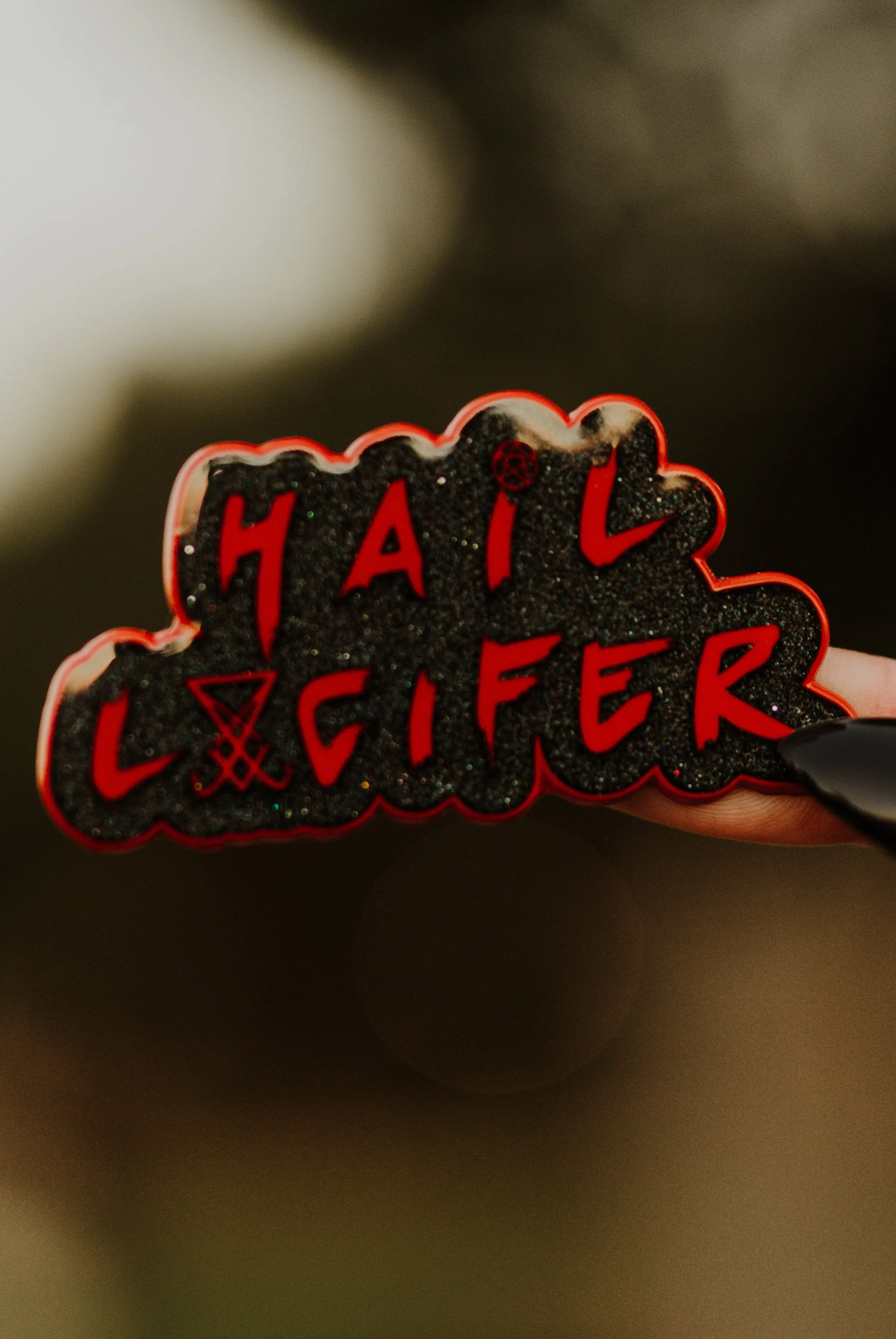 Hail Lucifer Enamel Pin