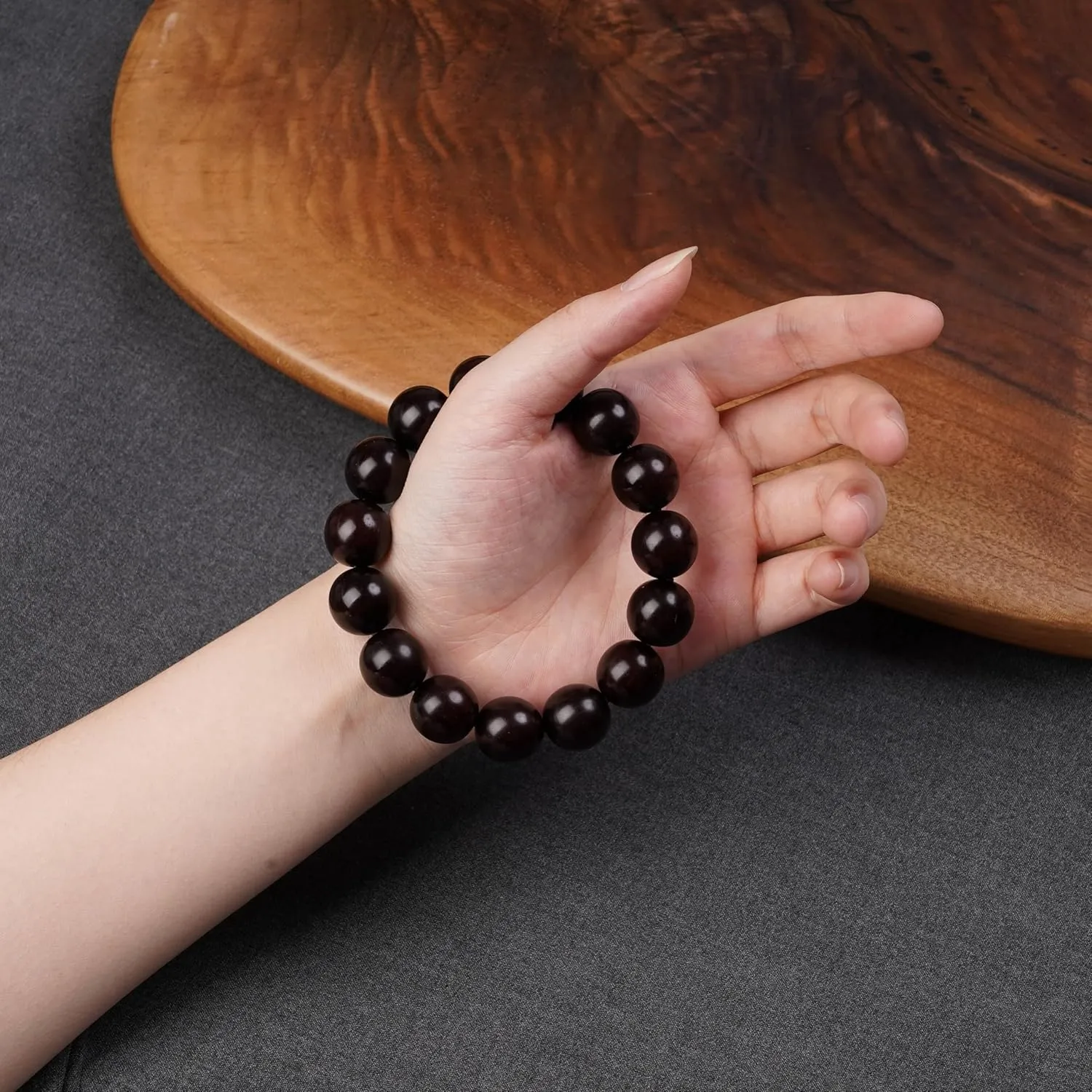 Handmade Beaded Bracelets for Men & Women, Wooden Mens Bead Bracelets Couples Bracelets Comfortable for Daily Wear Birthday Gift for Men Women
