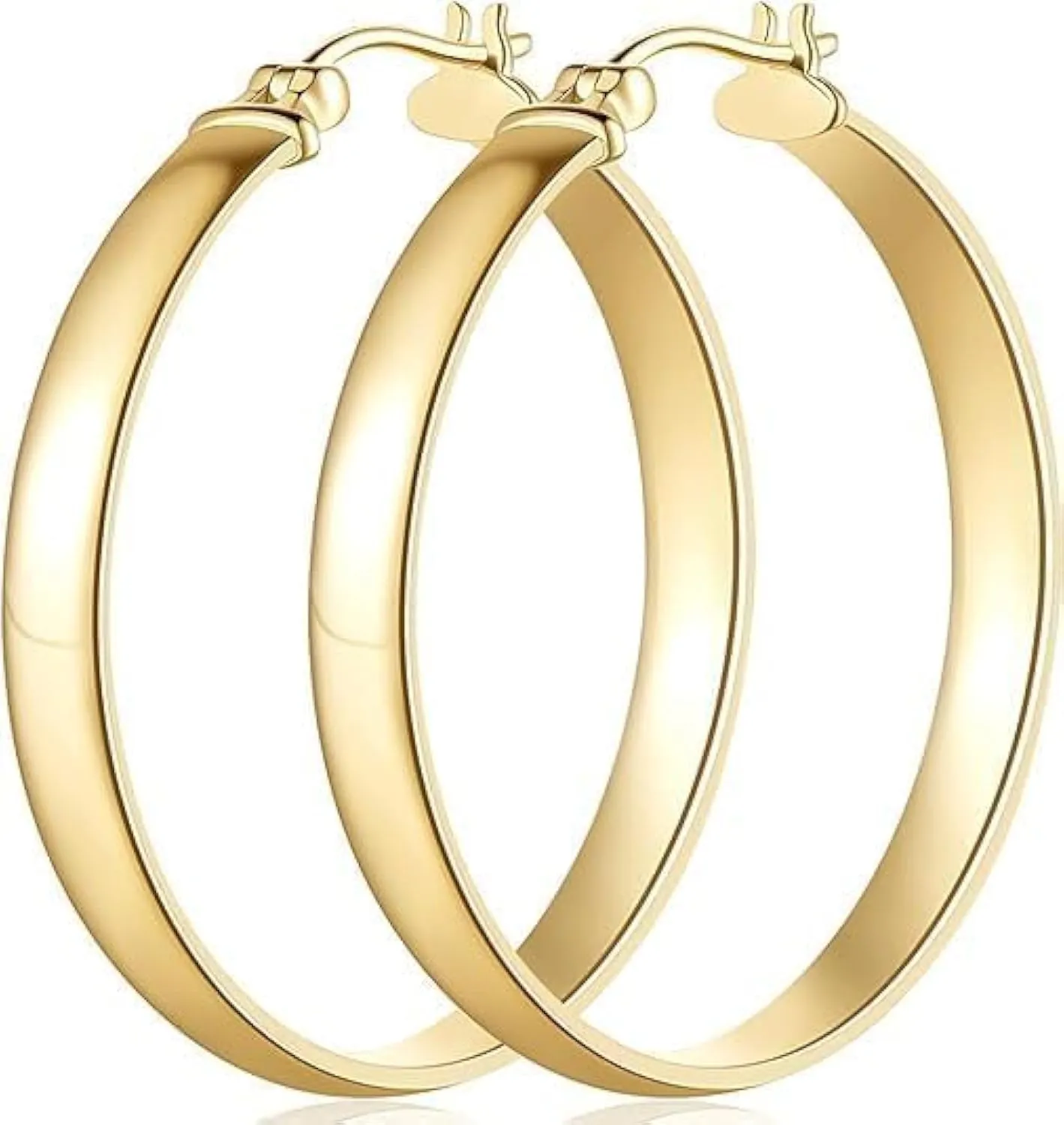 Hoop Earrings 14K Gold Hoop Earring for Women Big Hoops Earrings Gold Jewelry Timeless Feminine Elegance Hypoallergenic Earring 30/35mm