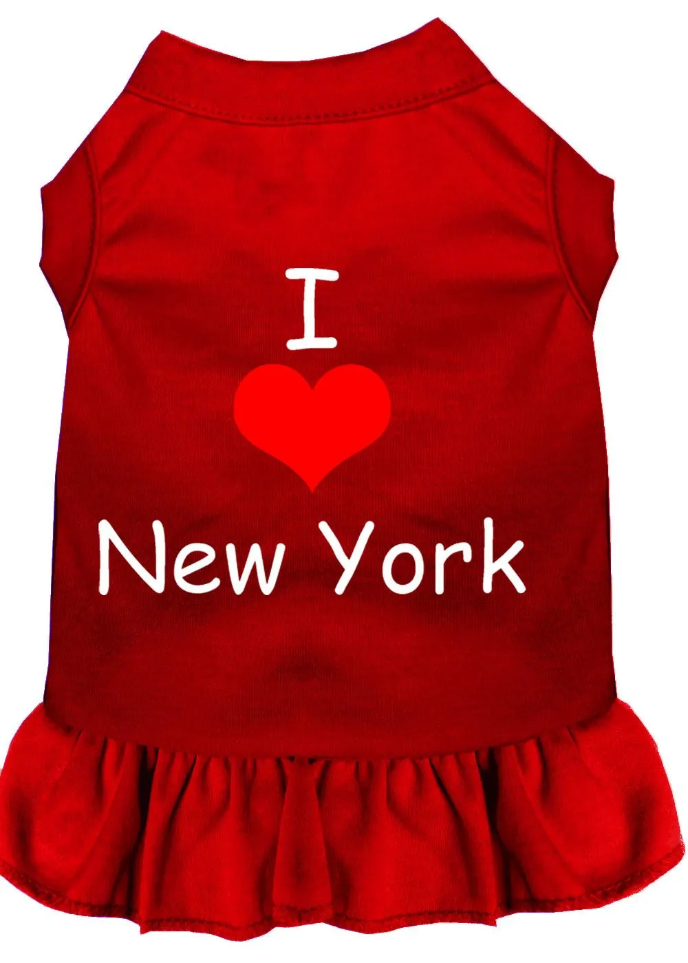 I Heart New York Screen Print Dress Red Xxxl (20)