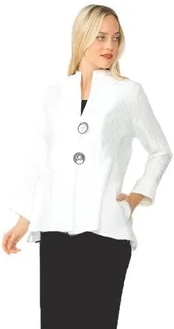 IC Collection Textured Hi-Low Jacket