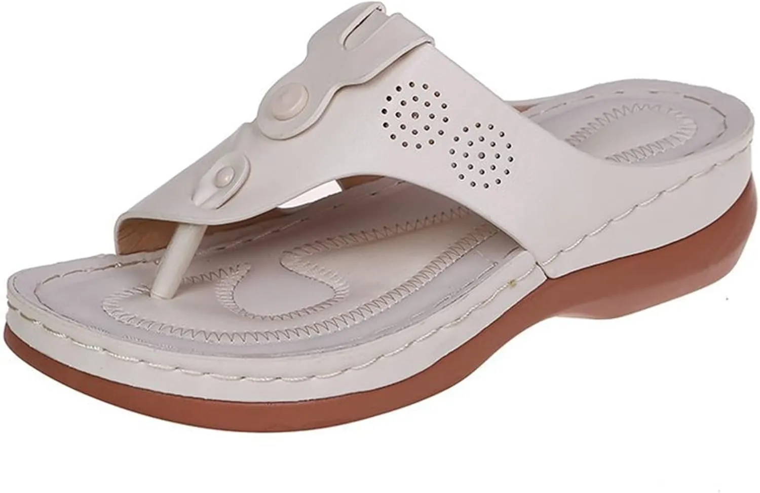 Ladmiple Sandals Women Fashion Wedges Orthotic Slides Fashion Orthopedic Flip Flops Slippers With Comfortable Arch Support