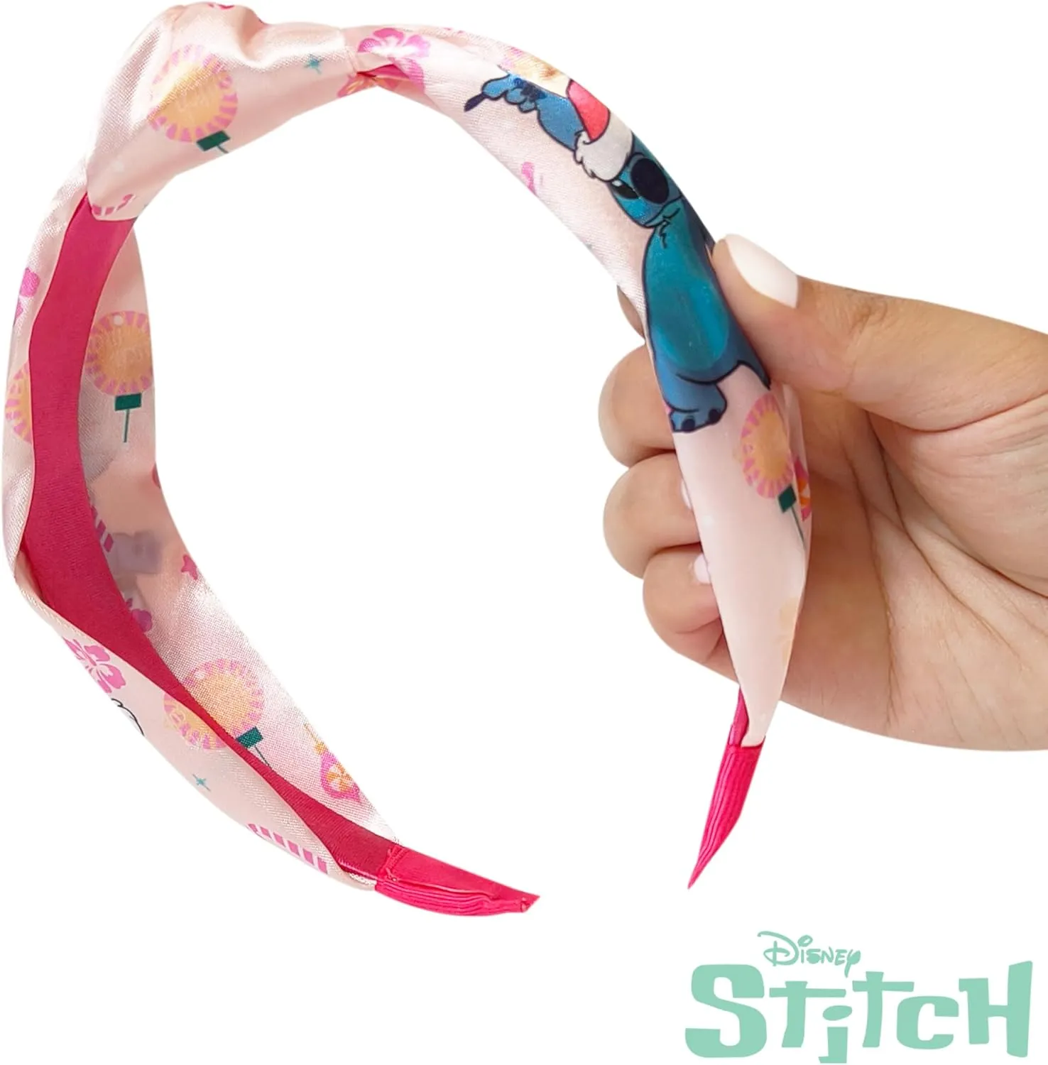 LUV HER Licensed Stitch One Thick Knotted Headband For Girls - One Size Fits All - Hair Accessories For Her Ages 3 