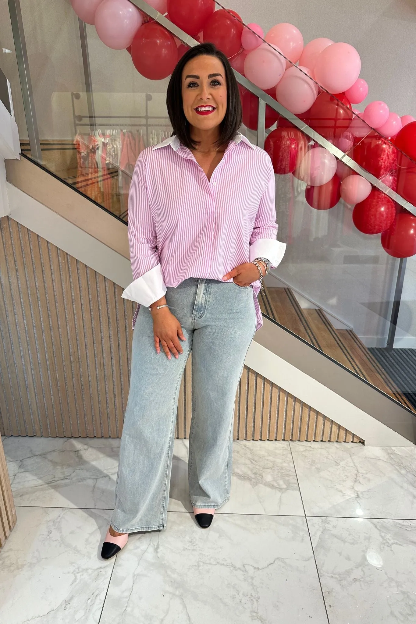 Lynne Wide Leg Jeans In Light Wash