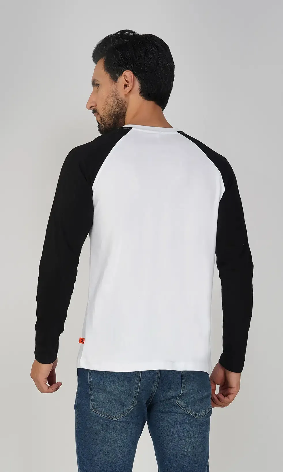 Mebadass Men's Fullsleeve Raglan Printed T-shirt - Wild & Free