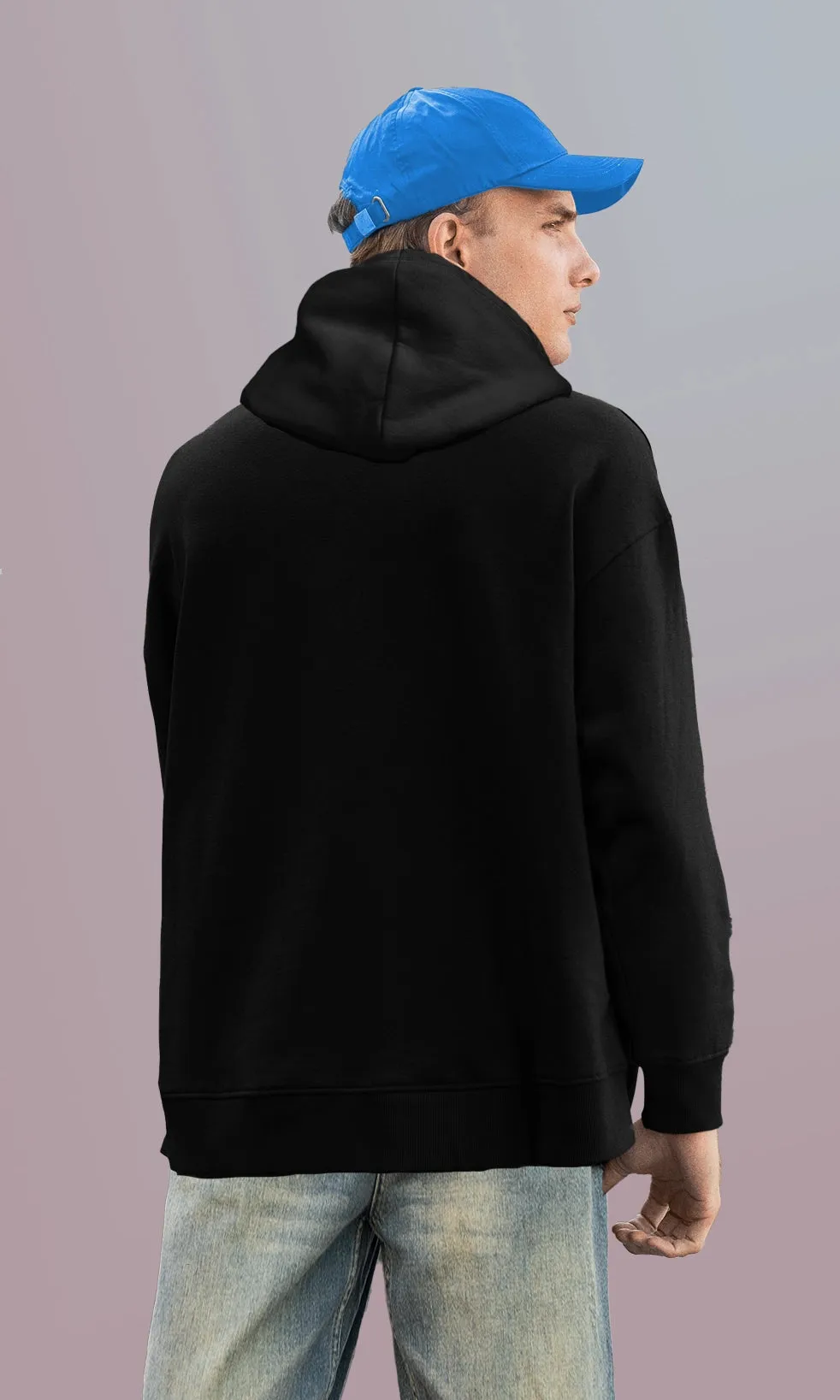 Mebadass Men's Printed Oversized Hoodie - No Regret