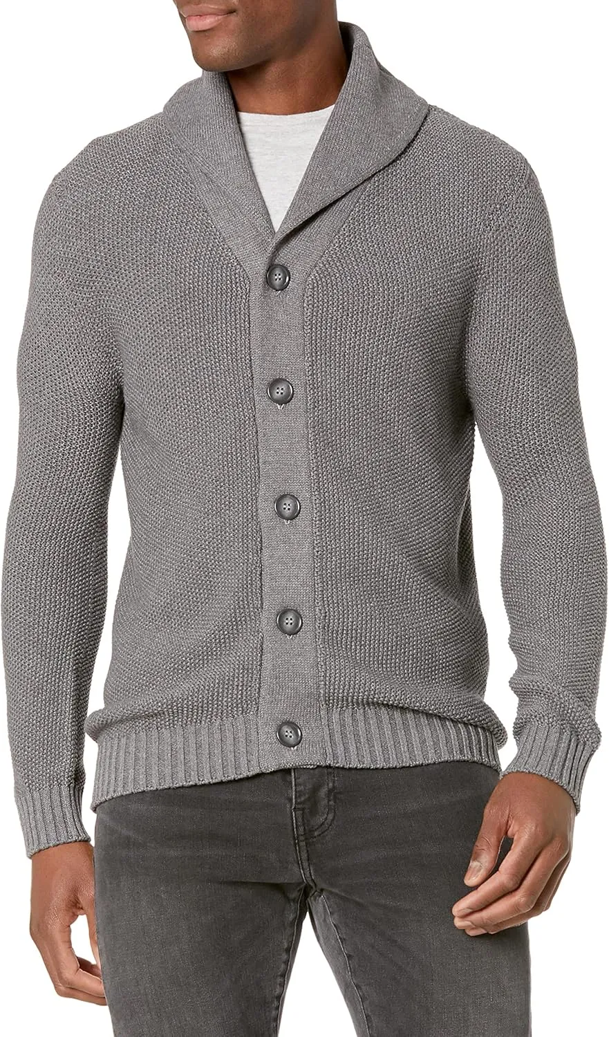 Men's 3D Textured Stitch Cardigan